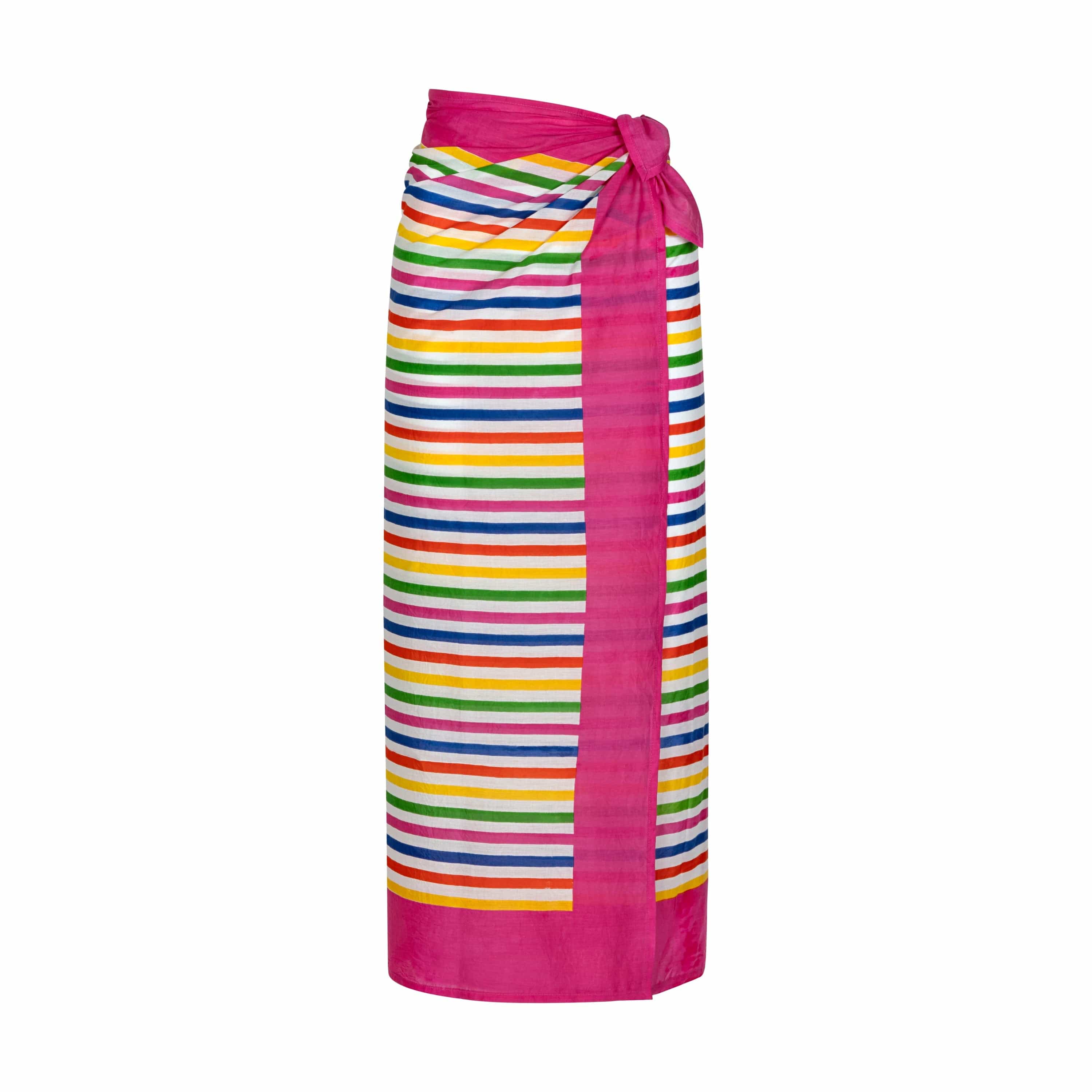 Andie Rainbow Stripe Sarong - Image 2