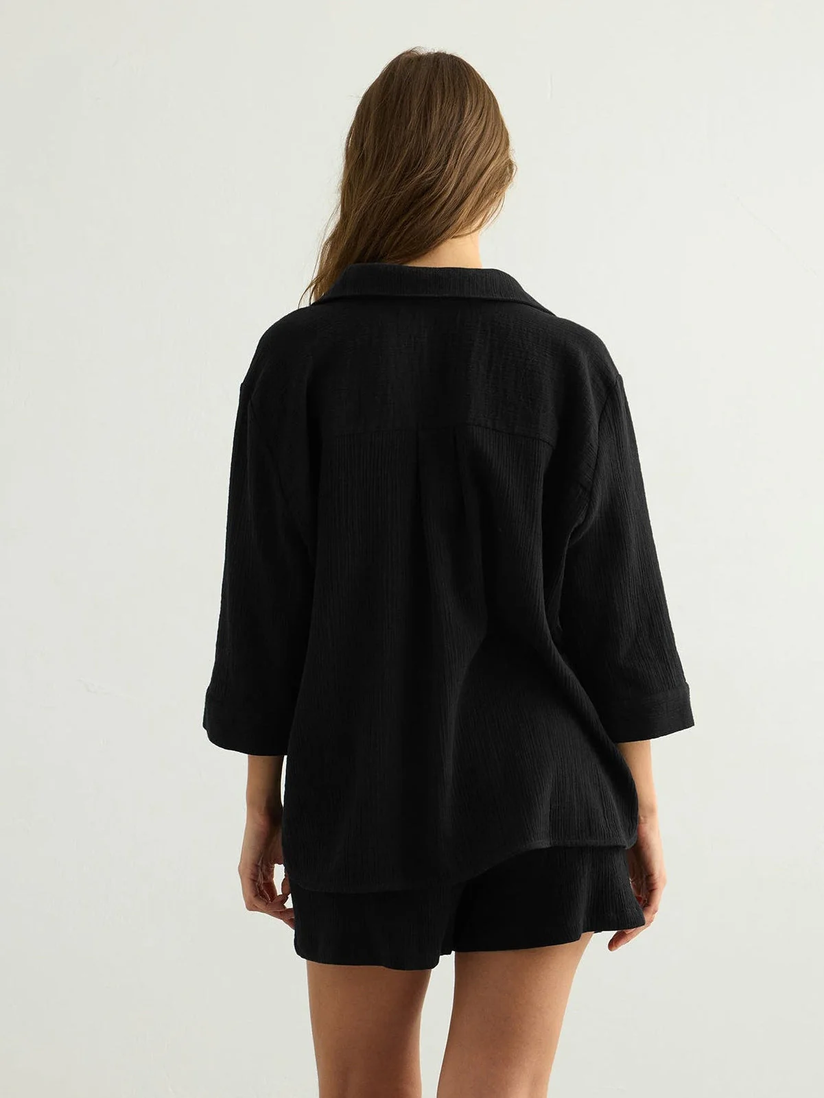 Aura Drawstring Shorts - Black - Image 6