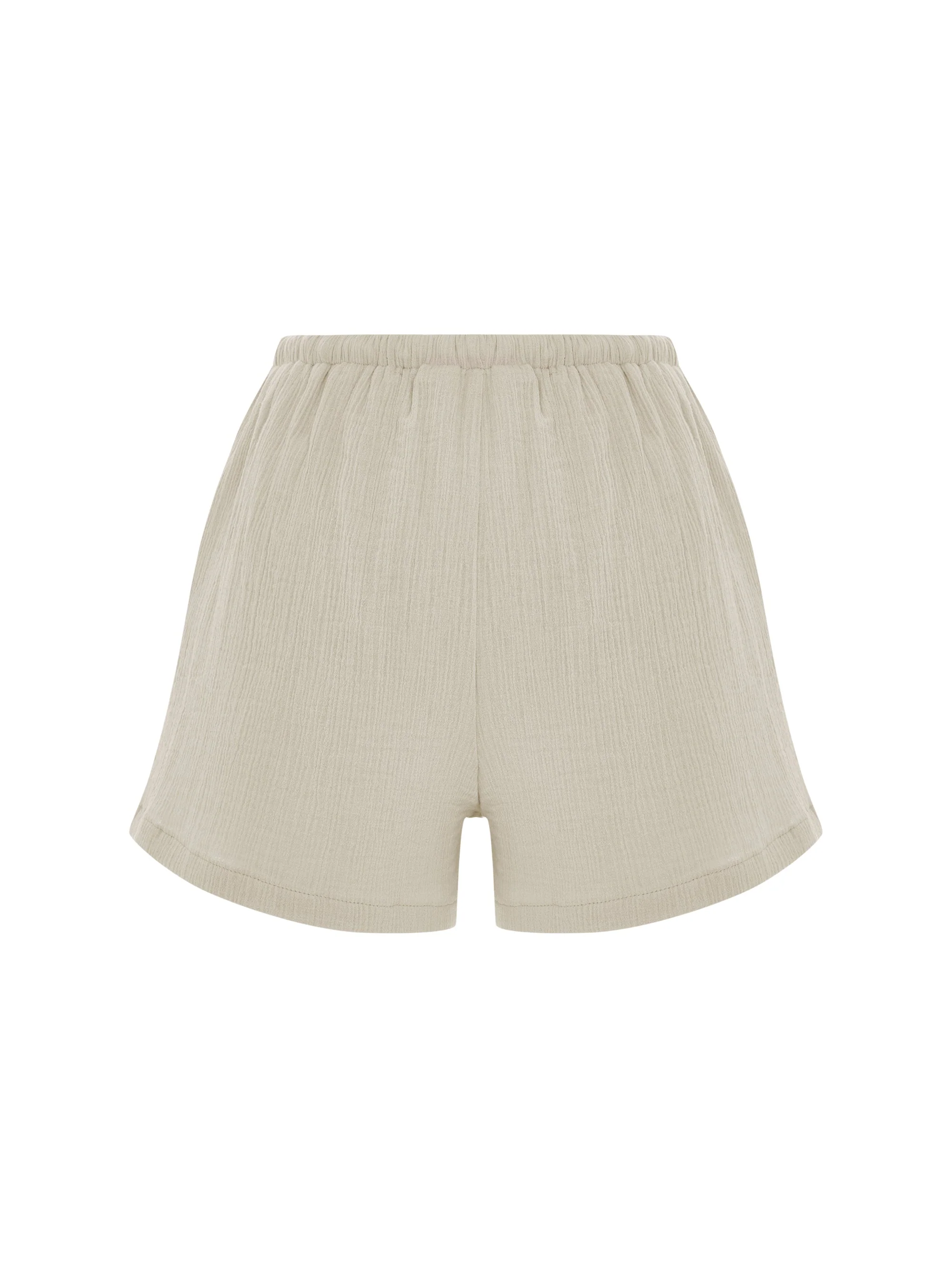 Aura Drawstring Shorts - Oatmeal - Image 7