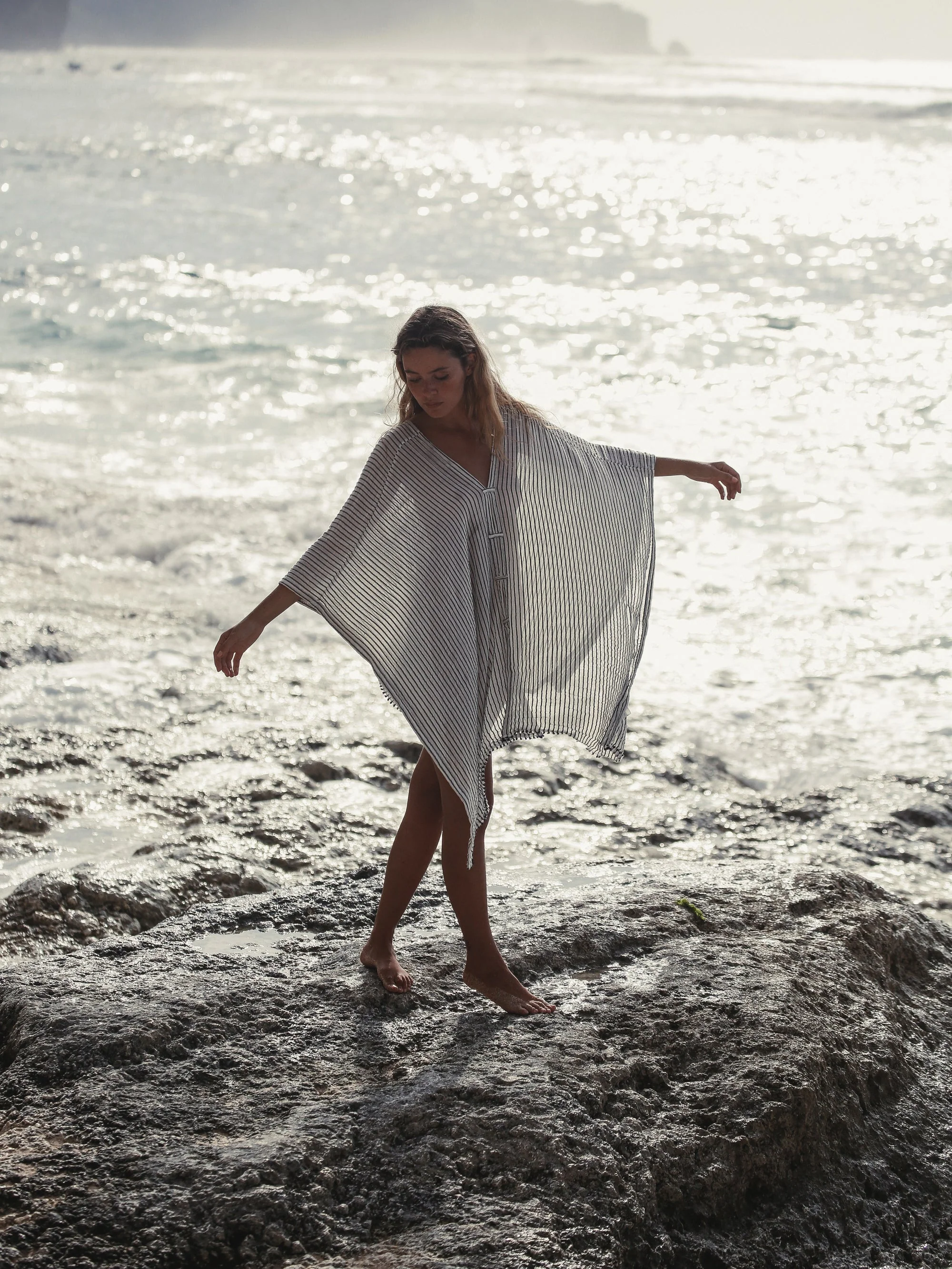 Ava Kimono - Black Stripes - Image 3