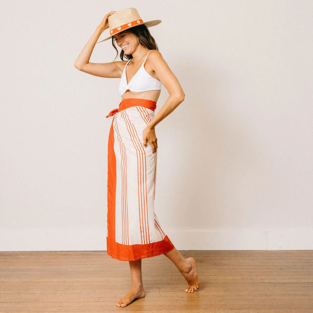 Cherry Pinstripe Sarong - Image 4