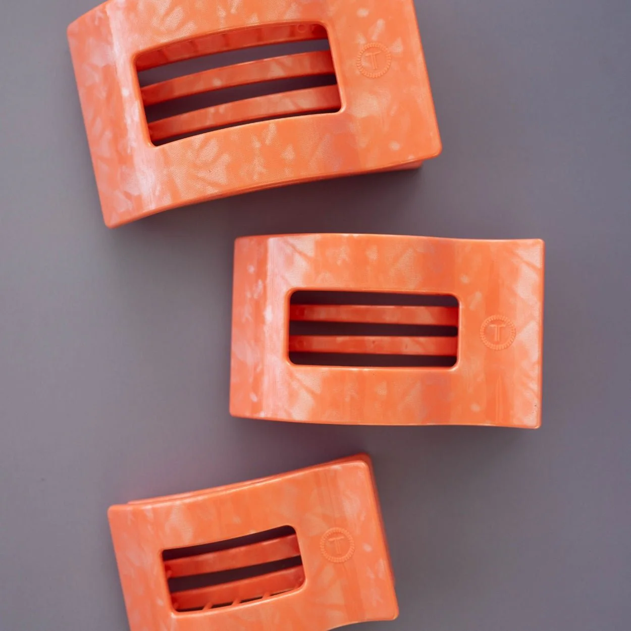 Dreamsicle Medium Flat Rectangle Hair Clip - Image 5