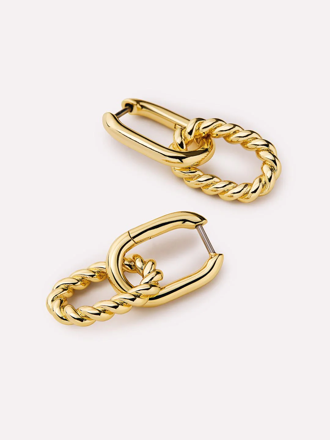 Ash Double Mini Gold Drop Earrings - Image 7
