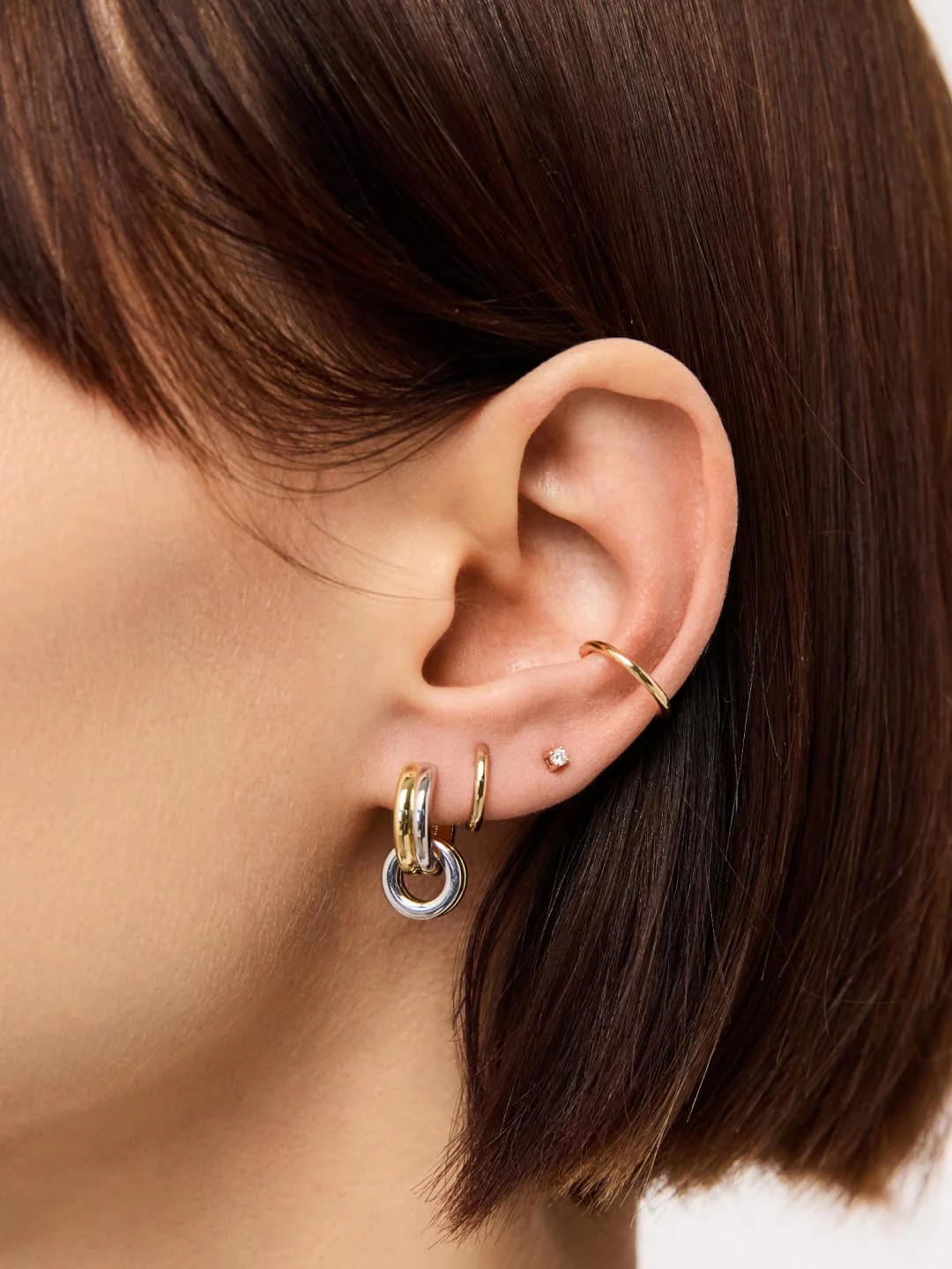 Asher Huggie Drop Earrings - Image 2