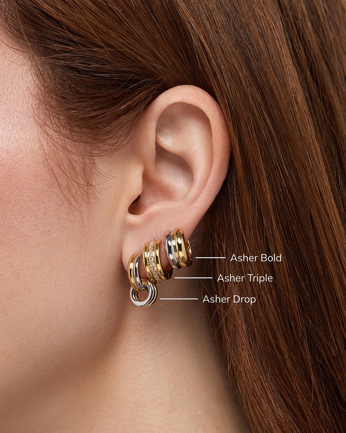 Asher Huggie Drop Earrings - Image 4