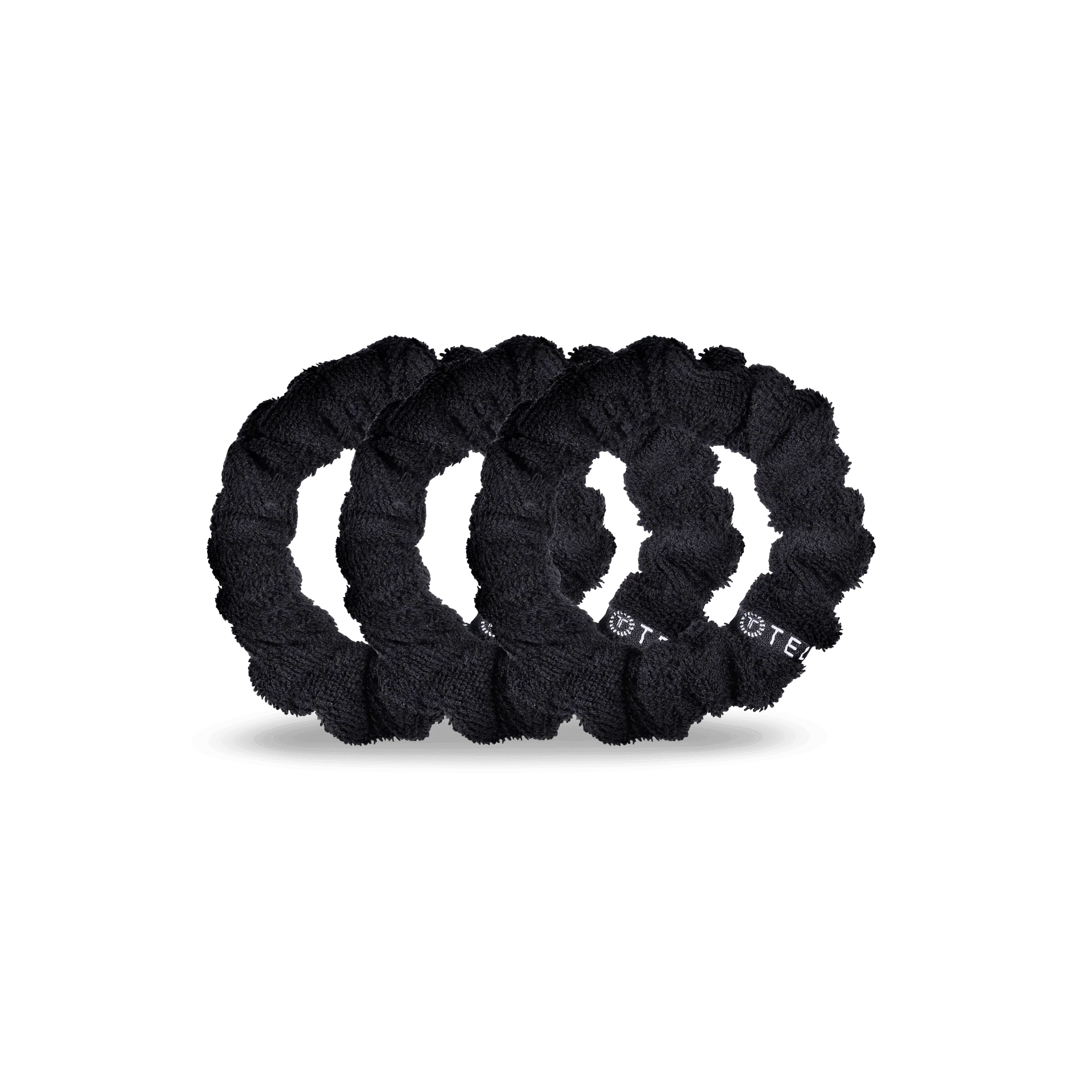 Jet Black Small Towel Scrunchies - Image 3