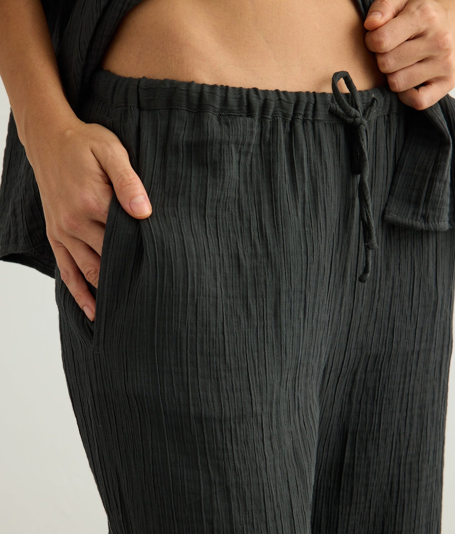 Kaya Drawstring Pants - Charcoal - Image 4