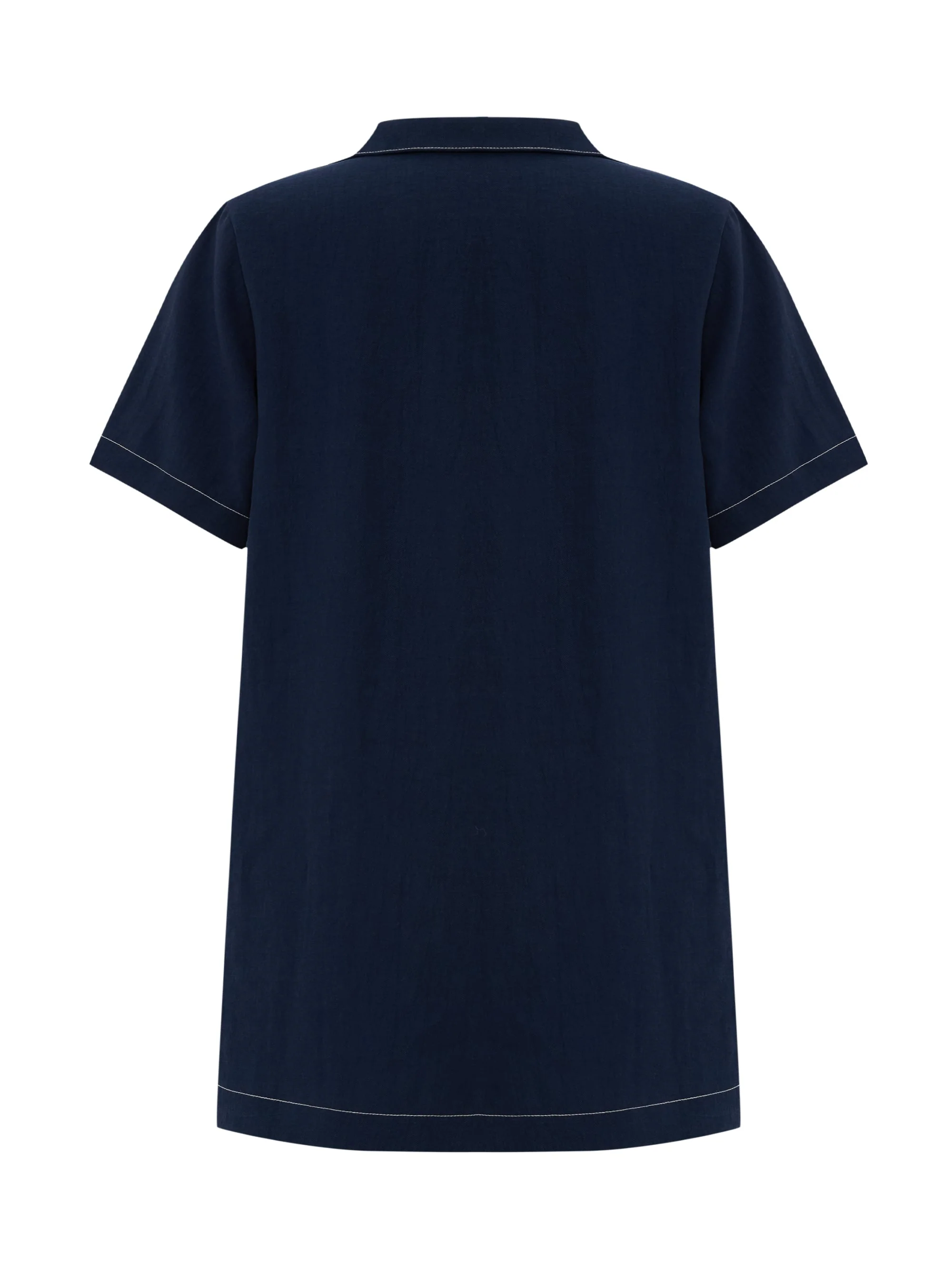 Mae Popover Mini Dress - Navy - Image 8