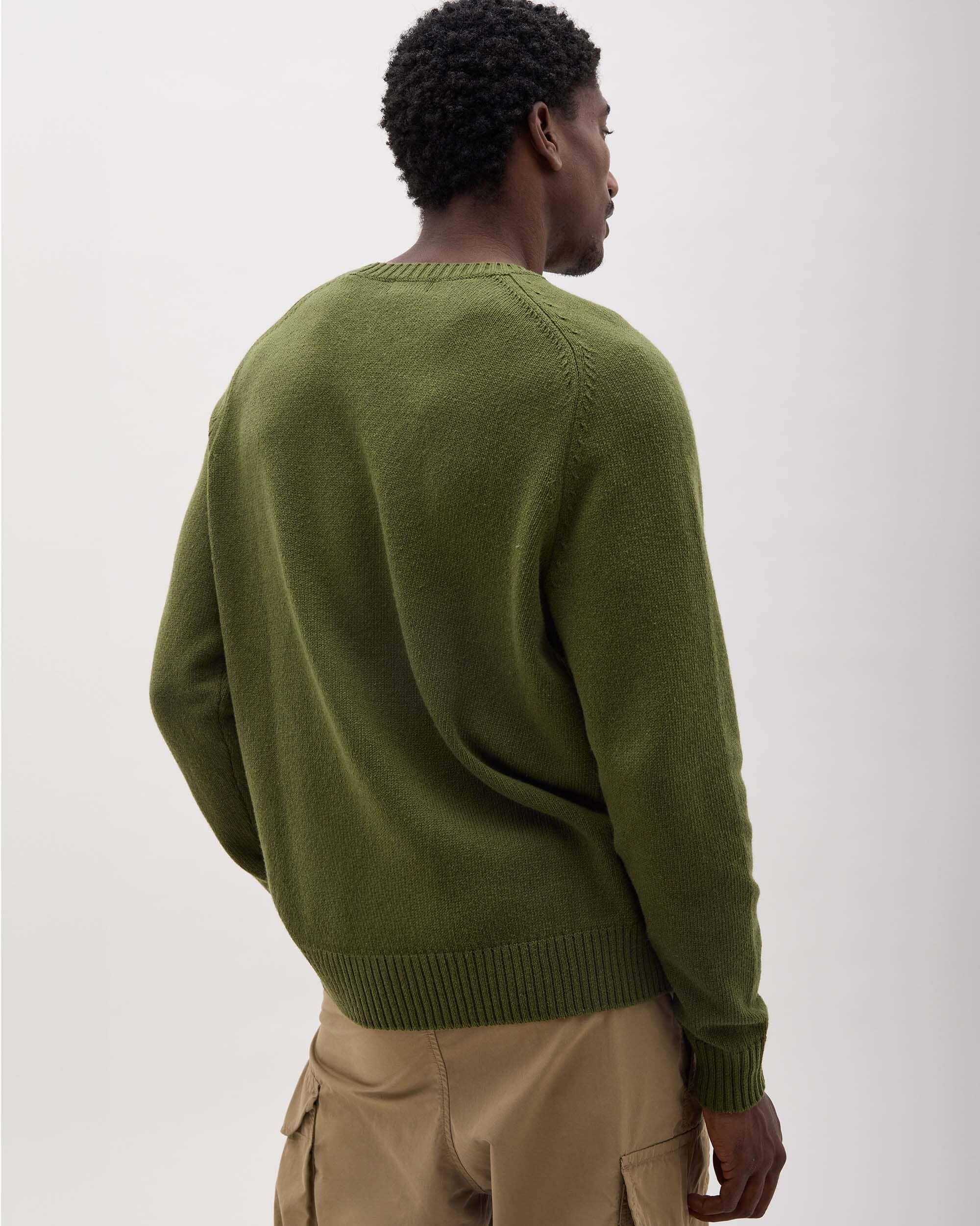 Mens Noel Sweater - Cotton Sweater Knit - Cypress - Image 4