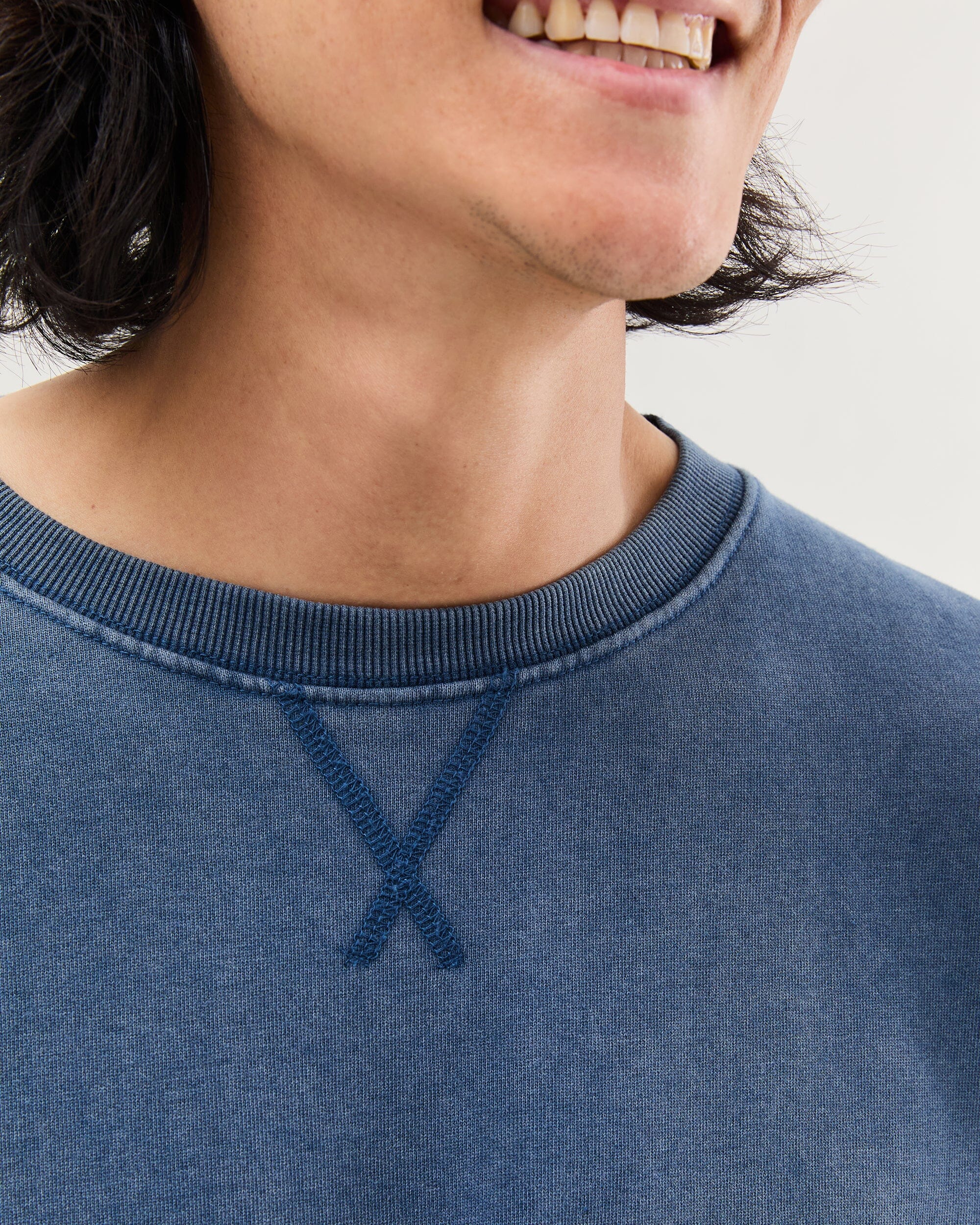 Mens Recycled Fleece Sweatshirt - Recycled Fleece - Mineral Moonlit Ocean - Image 5