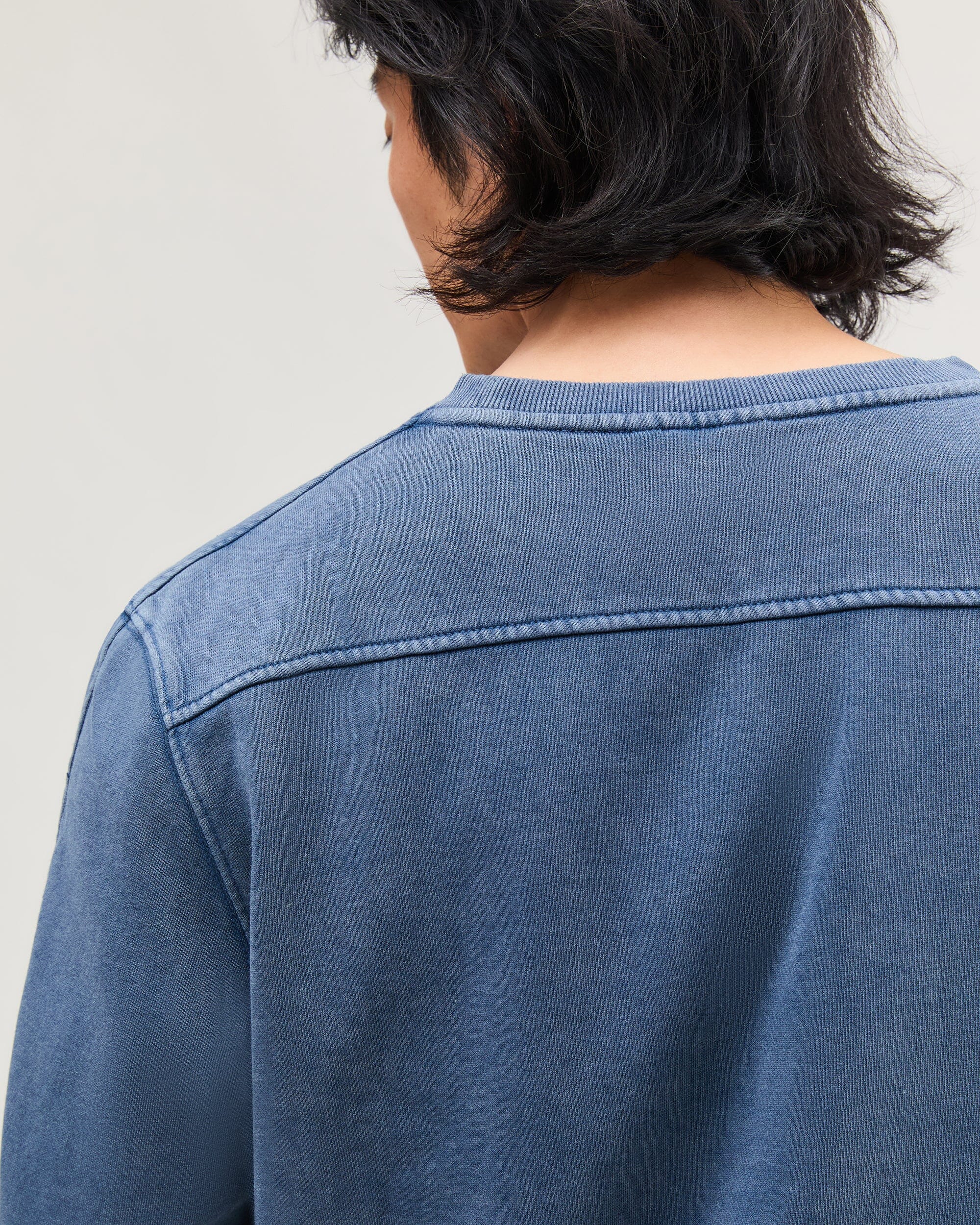 Mens Recycled Fleece Sweatshirt - Recycled Fleece - Mineral Moonlit Ocean - Image 6