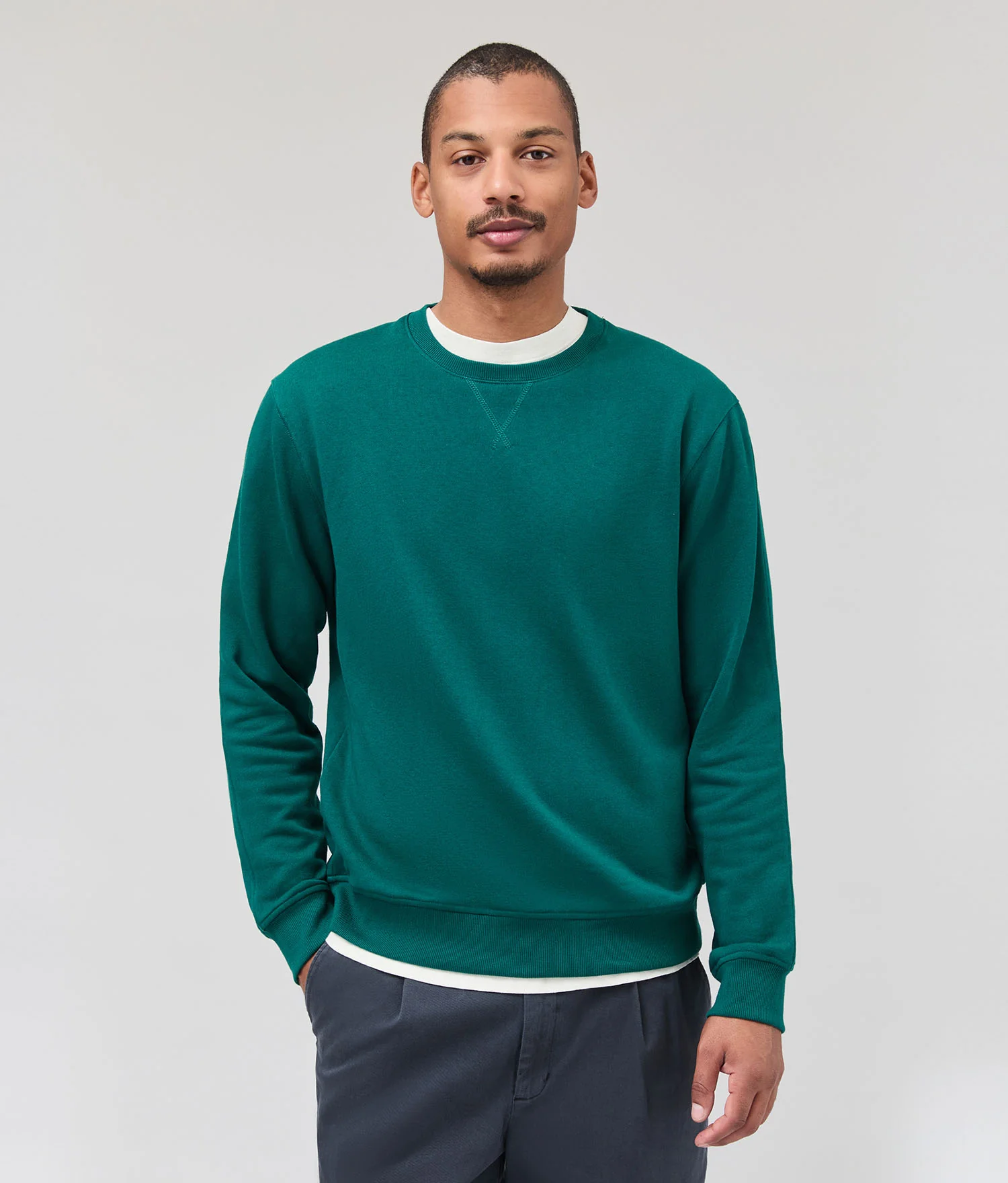 Mens Recycled Fleece Sweatshirt - Recycled Fleece - Rainforest