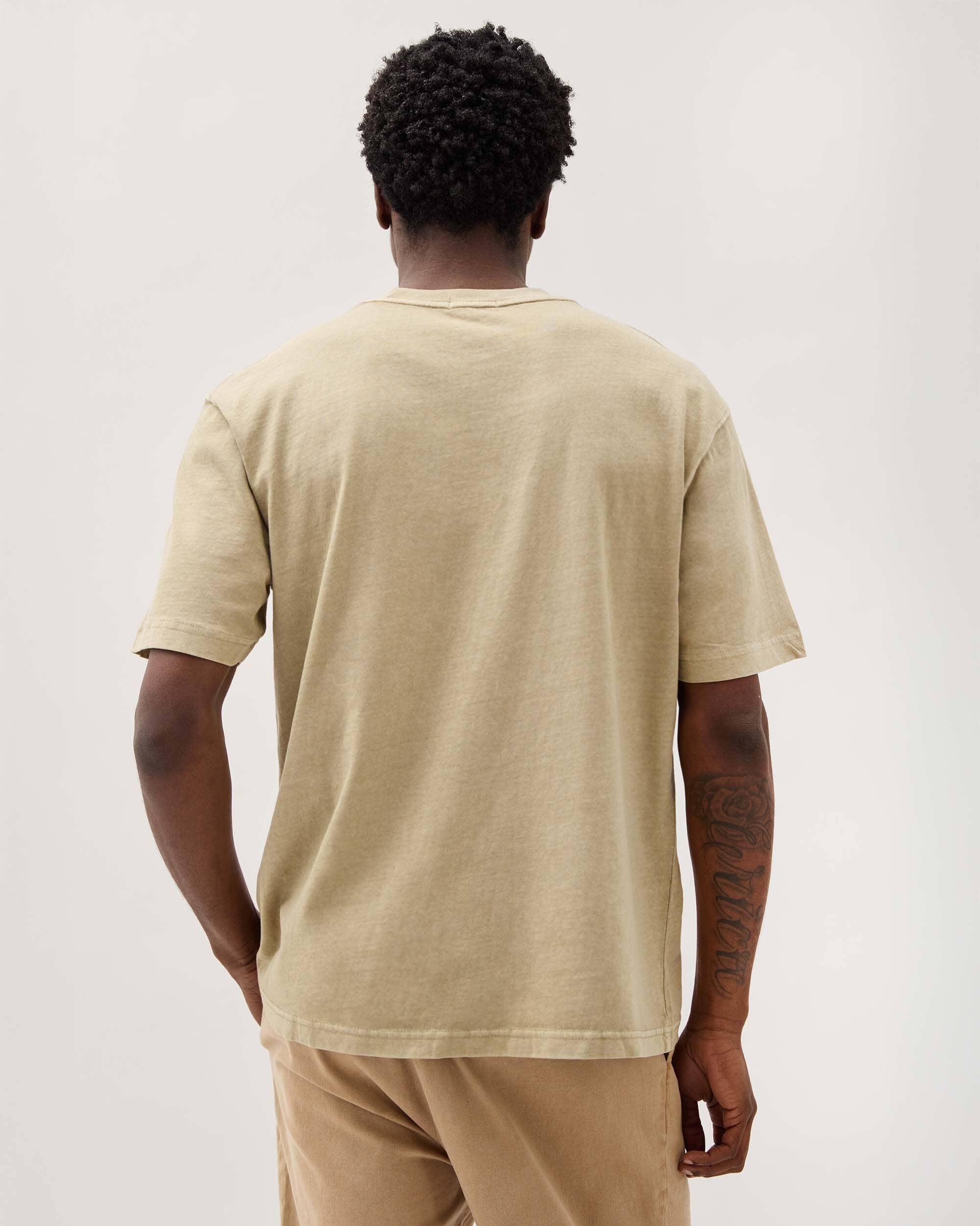 Mens Relaxed Short Sleeve Tee - Pigment Dye Jersey - Sponge - Image 3