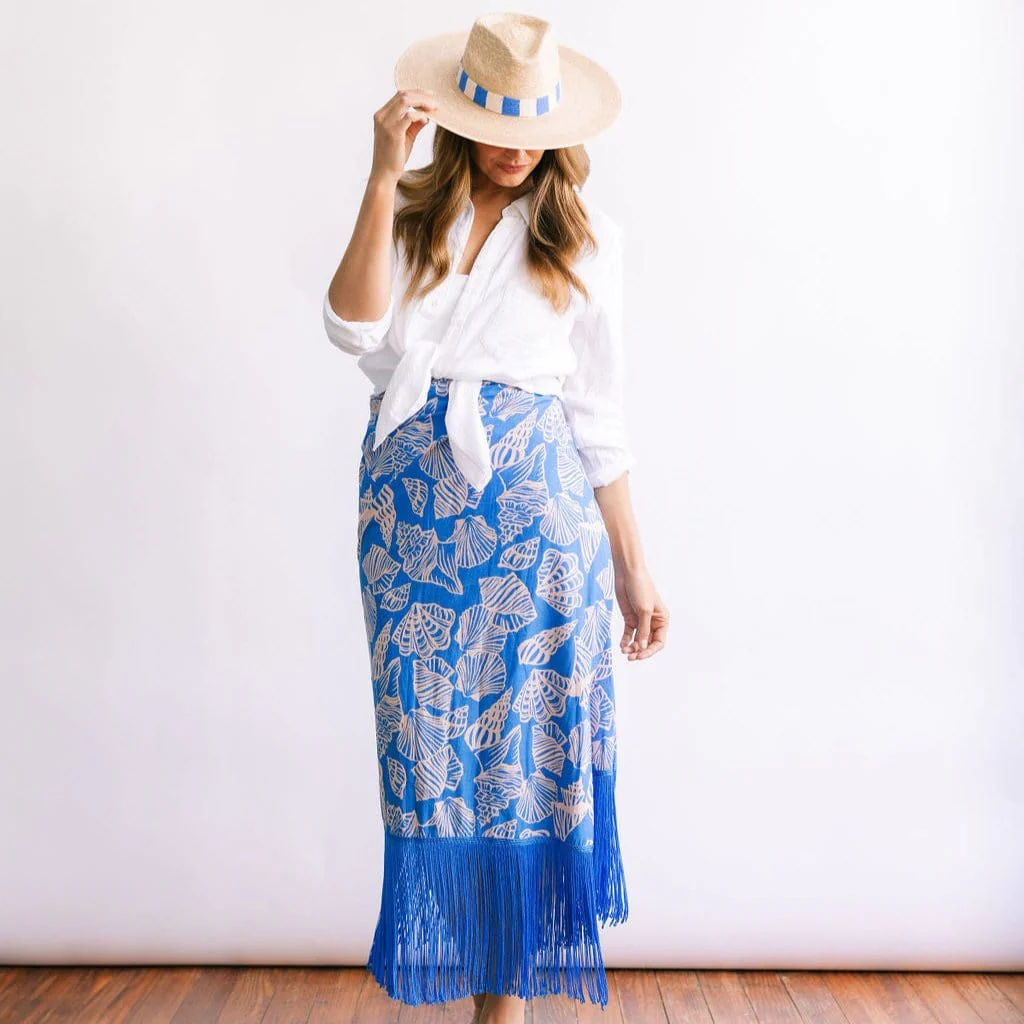 Mermaid Ruby Fringe Sarong - Image 3