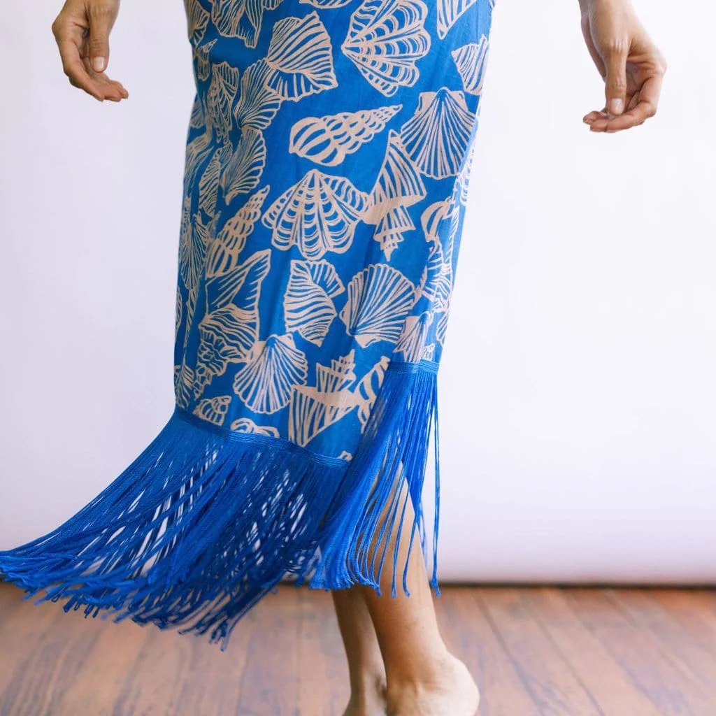 Mermaid Ruby Fringe Sarong - Image 4