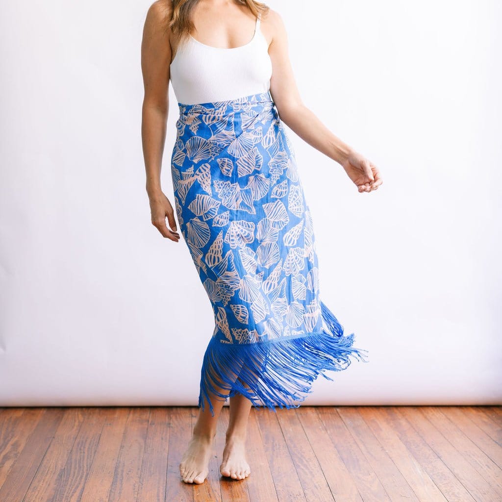 Mermaid Ruby Fringe Sarong - Image 5