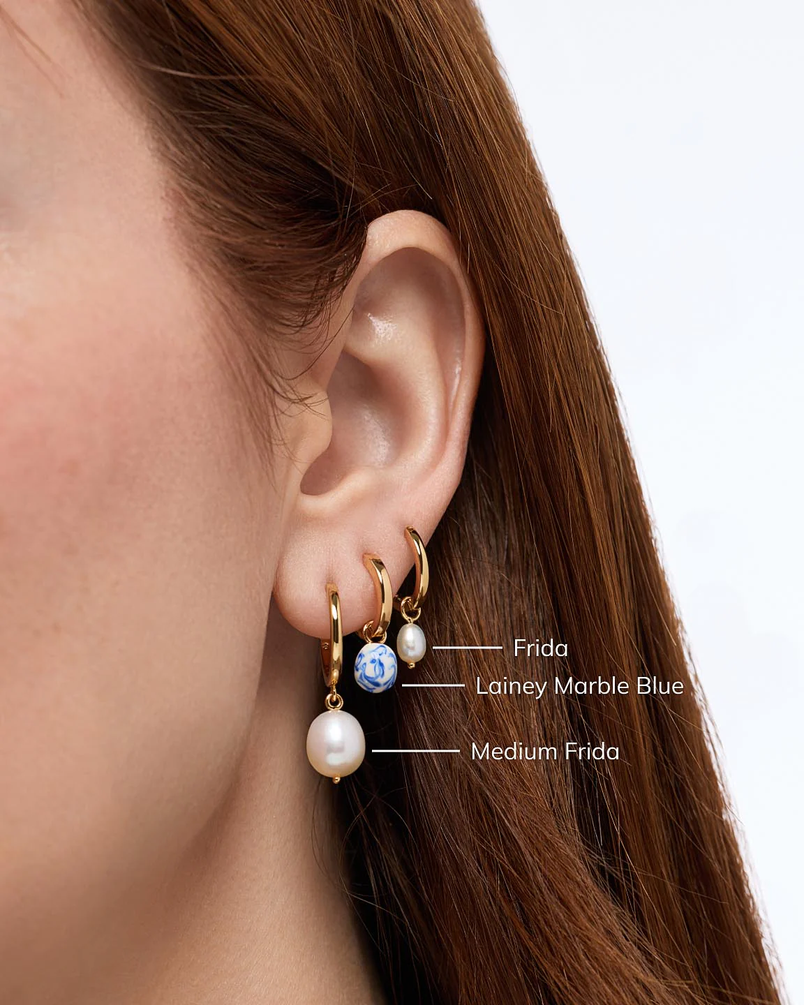 Frida Pearl Huggie Hoops - Image 6