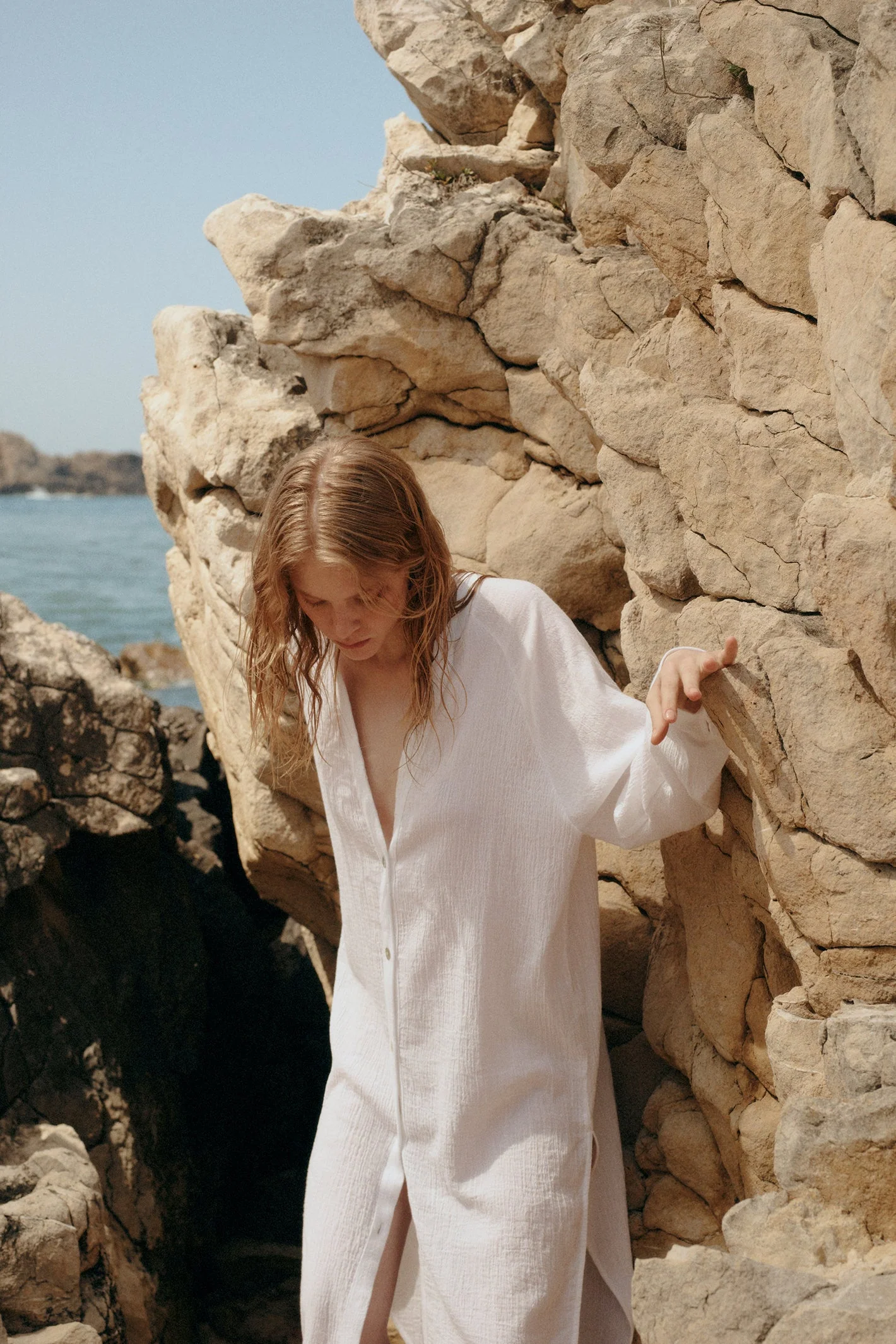 Terra Shirt Dress (White) - Image 3