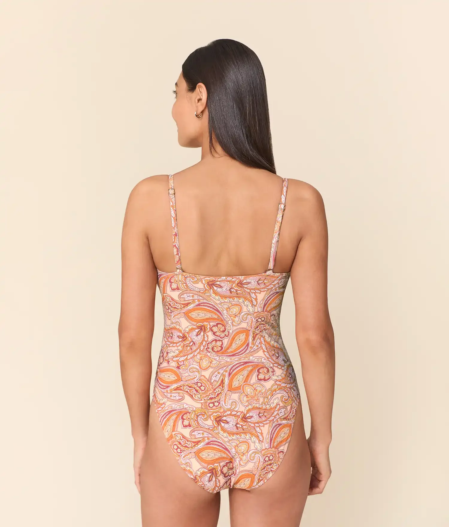 The Amalfi One Piece - Eco Nylon - Sunset Paisley - Classic - Image 2