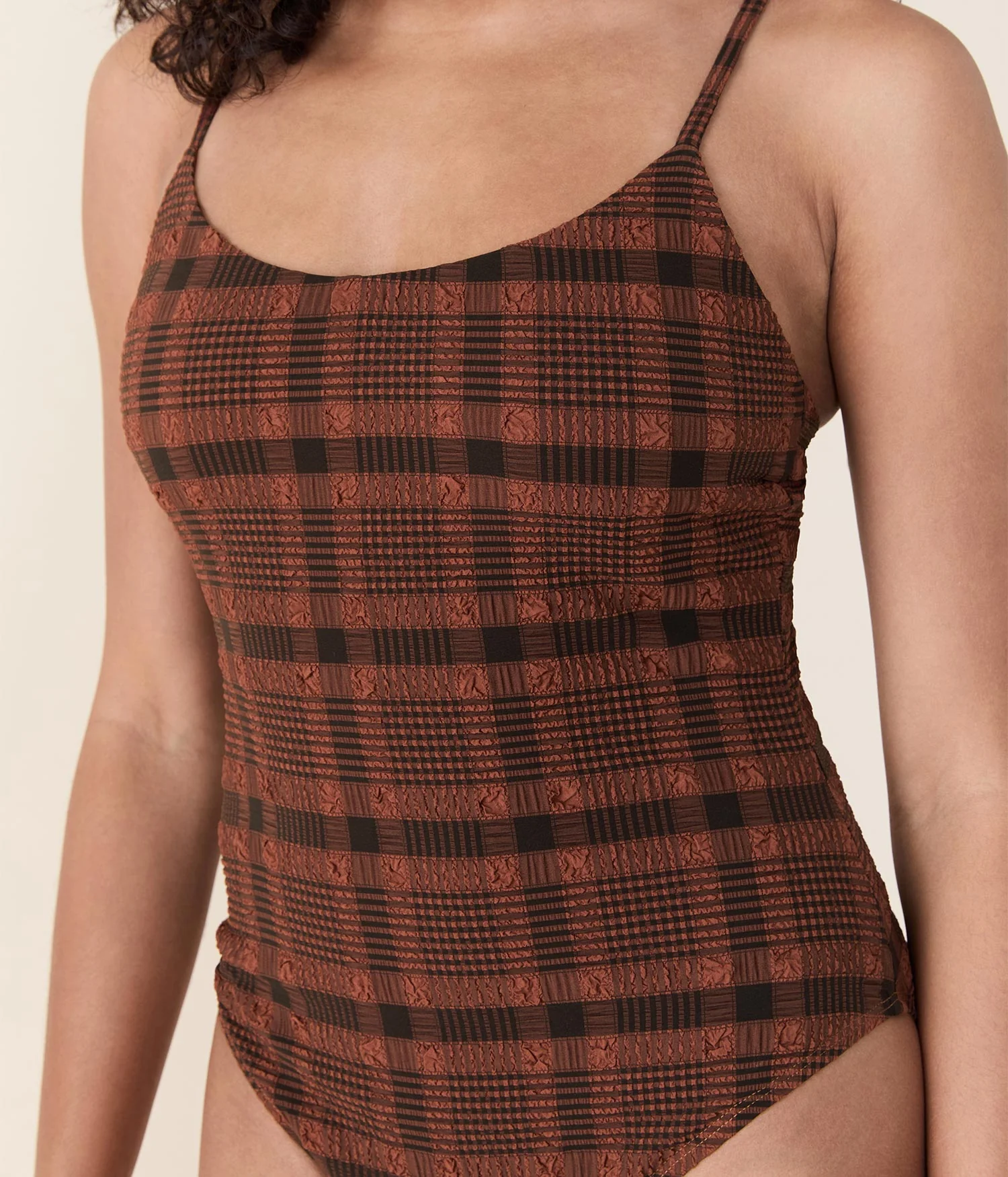 The Amalfi One Piece - Plaid - Sierra Plaid - Long Torso - Image 4