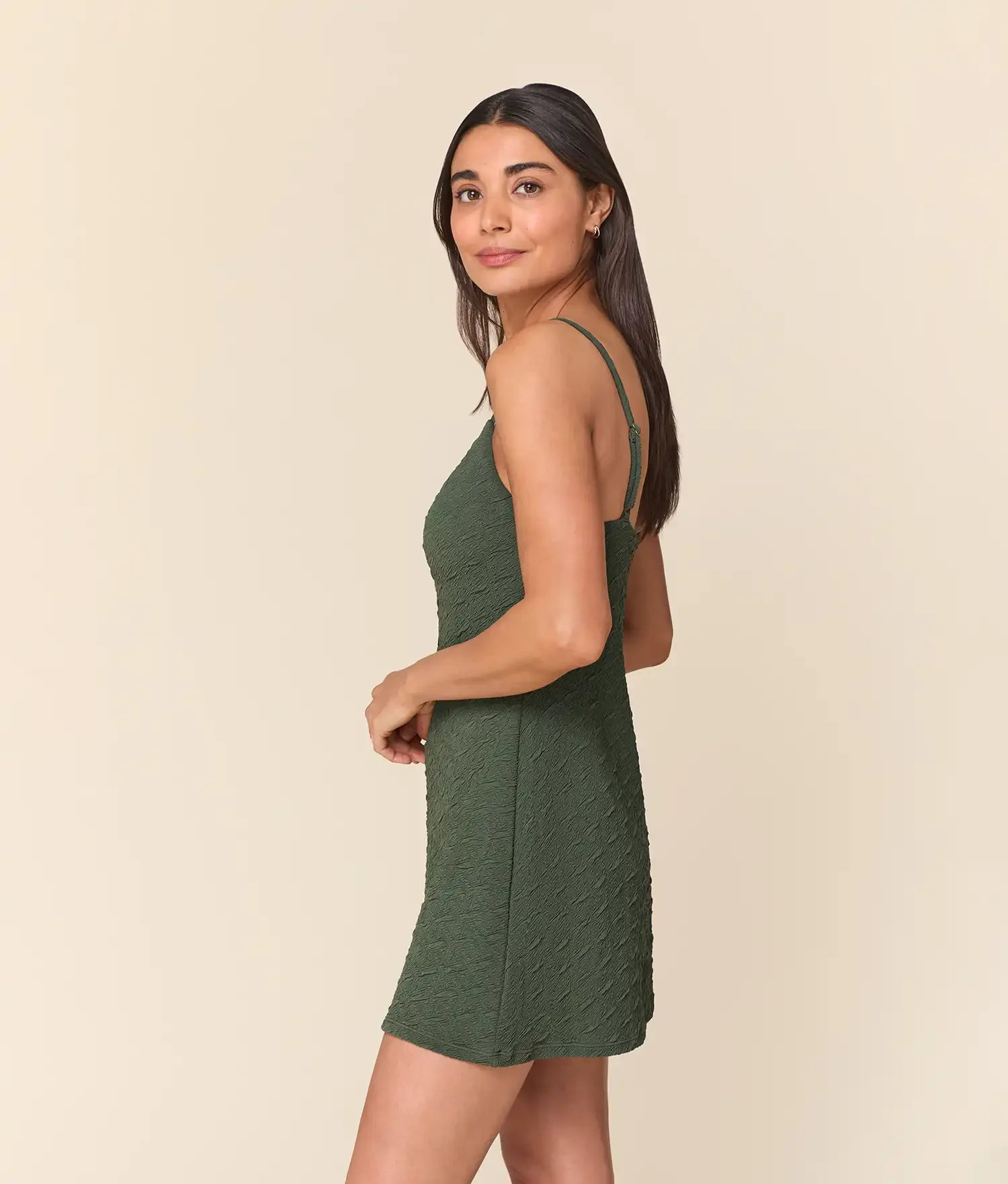 The Amalfi Swim Dress - Textured Geo - Thyme - Classic - Image 3