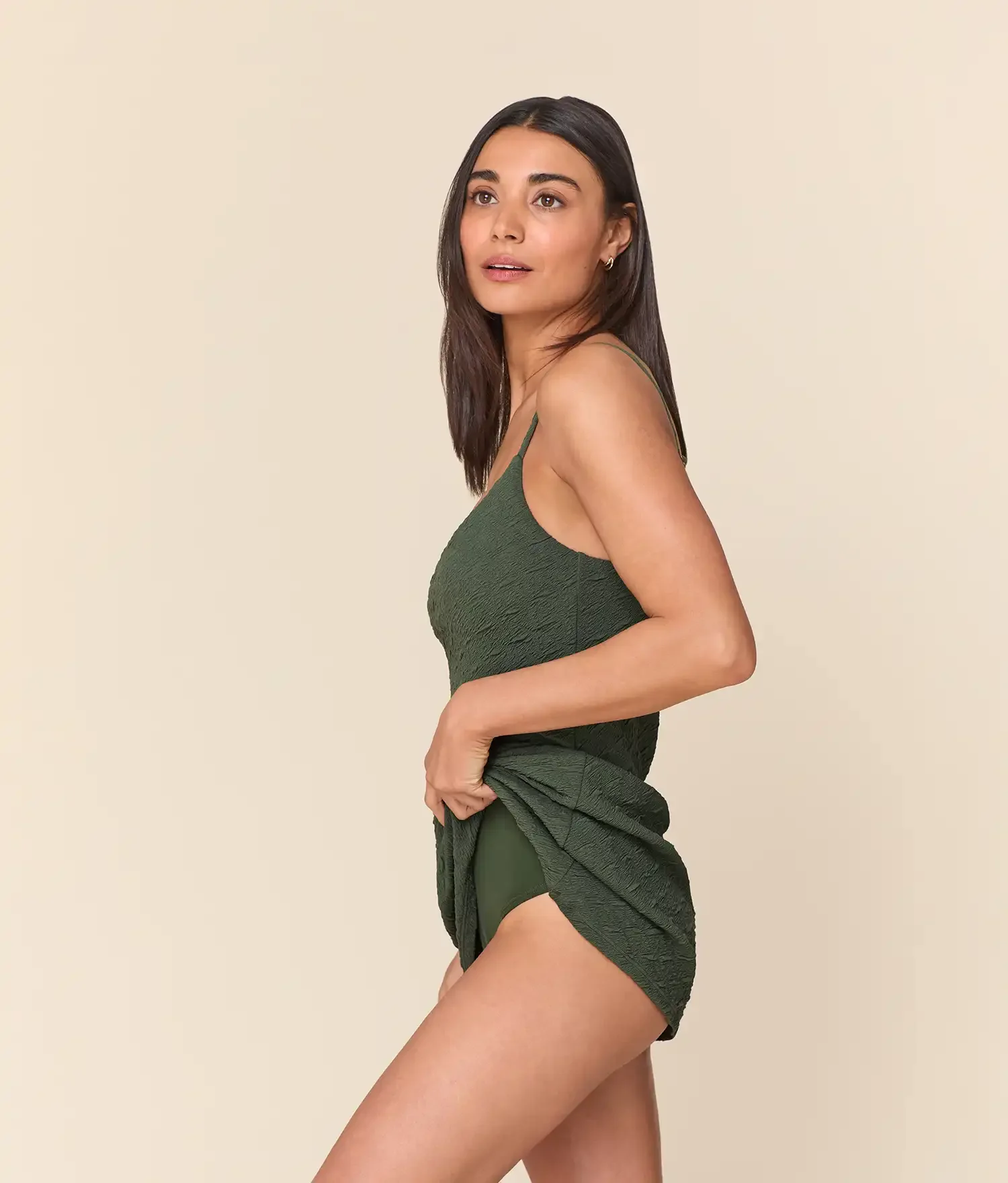 The Amalfi Swim Dress - Textured Geo - Thyme - Classic - Image 4