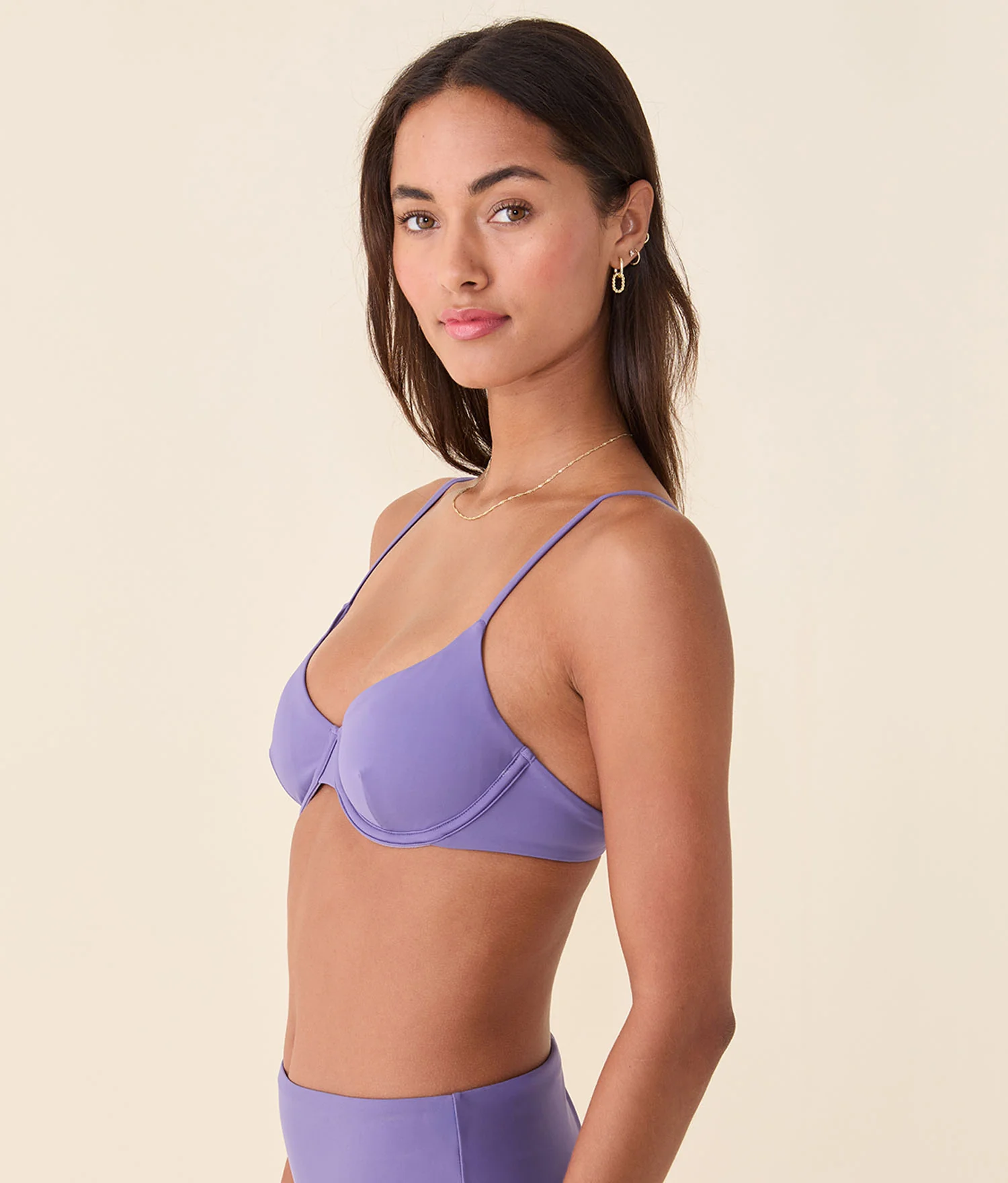 The Bermuda Bikini Top - Eco Nylon - Amethyst - Image 3