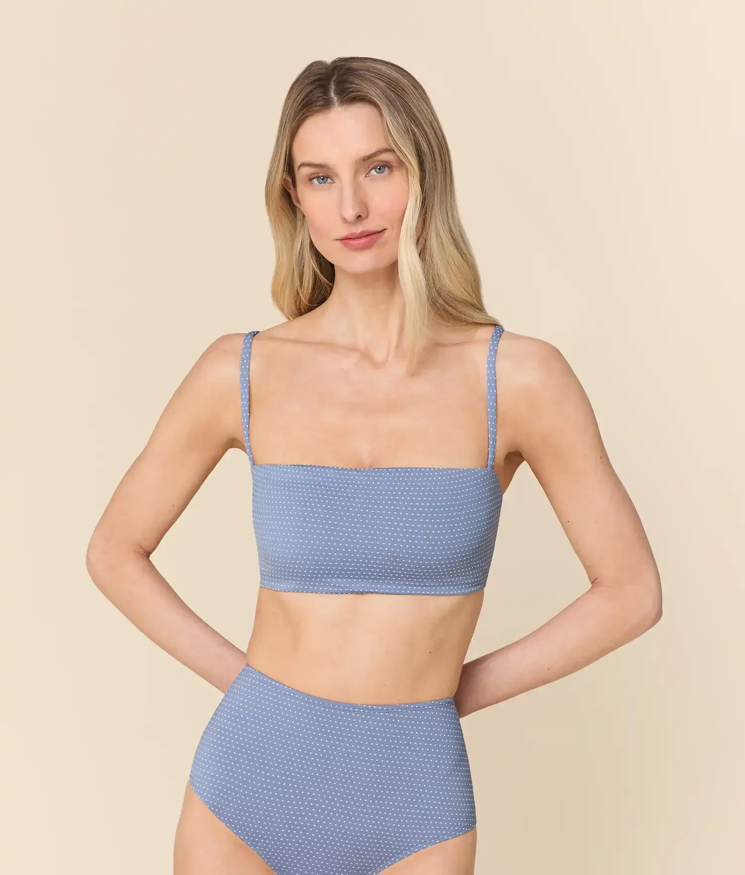 The Cabo Bikini Top - Polka Dot - Wisteria