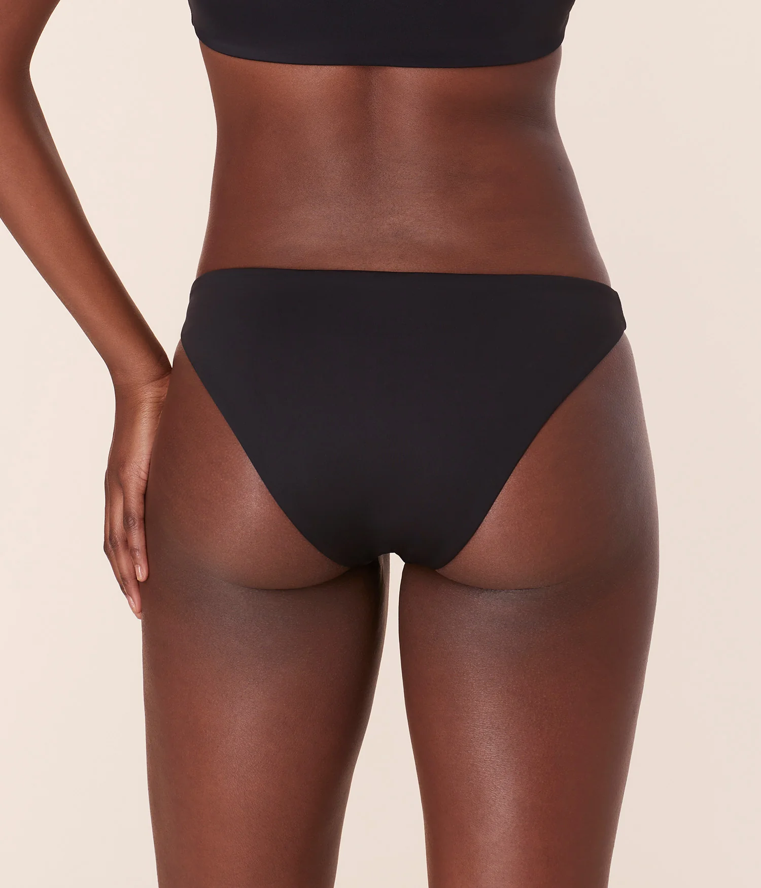 The Cheeky Bikini Bottom - Flat - Black - Image 2