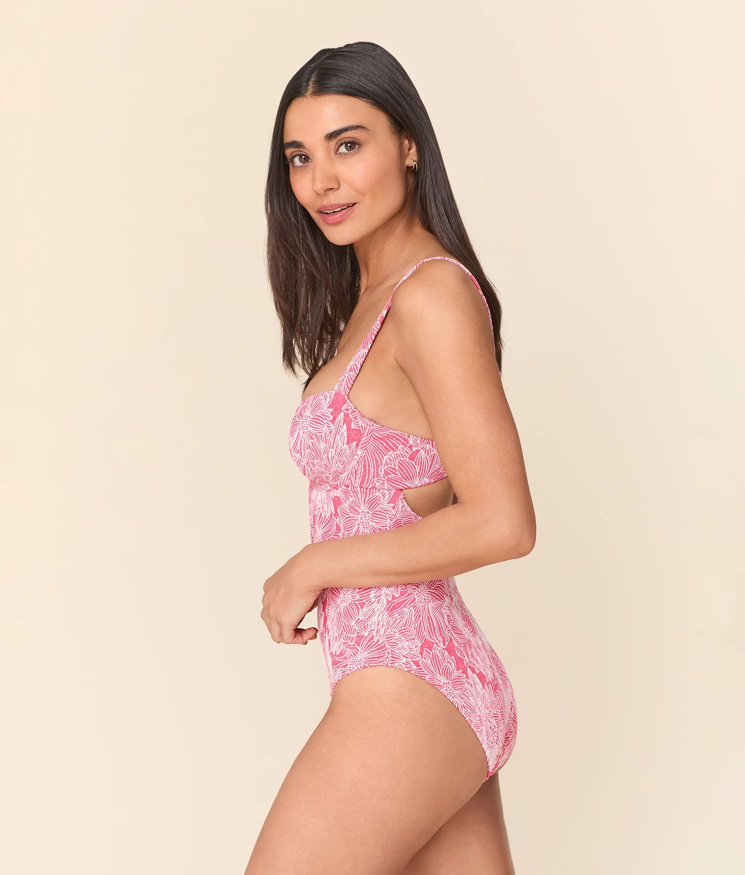 The Dorset One Piece - Garden Jacquard - Peachy - Classic - Image 3