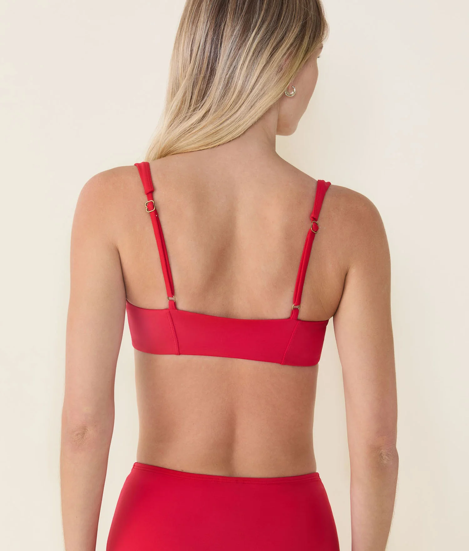 The Havana Bikini Top - Flat - Cherry Red - Image 2