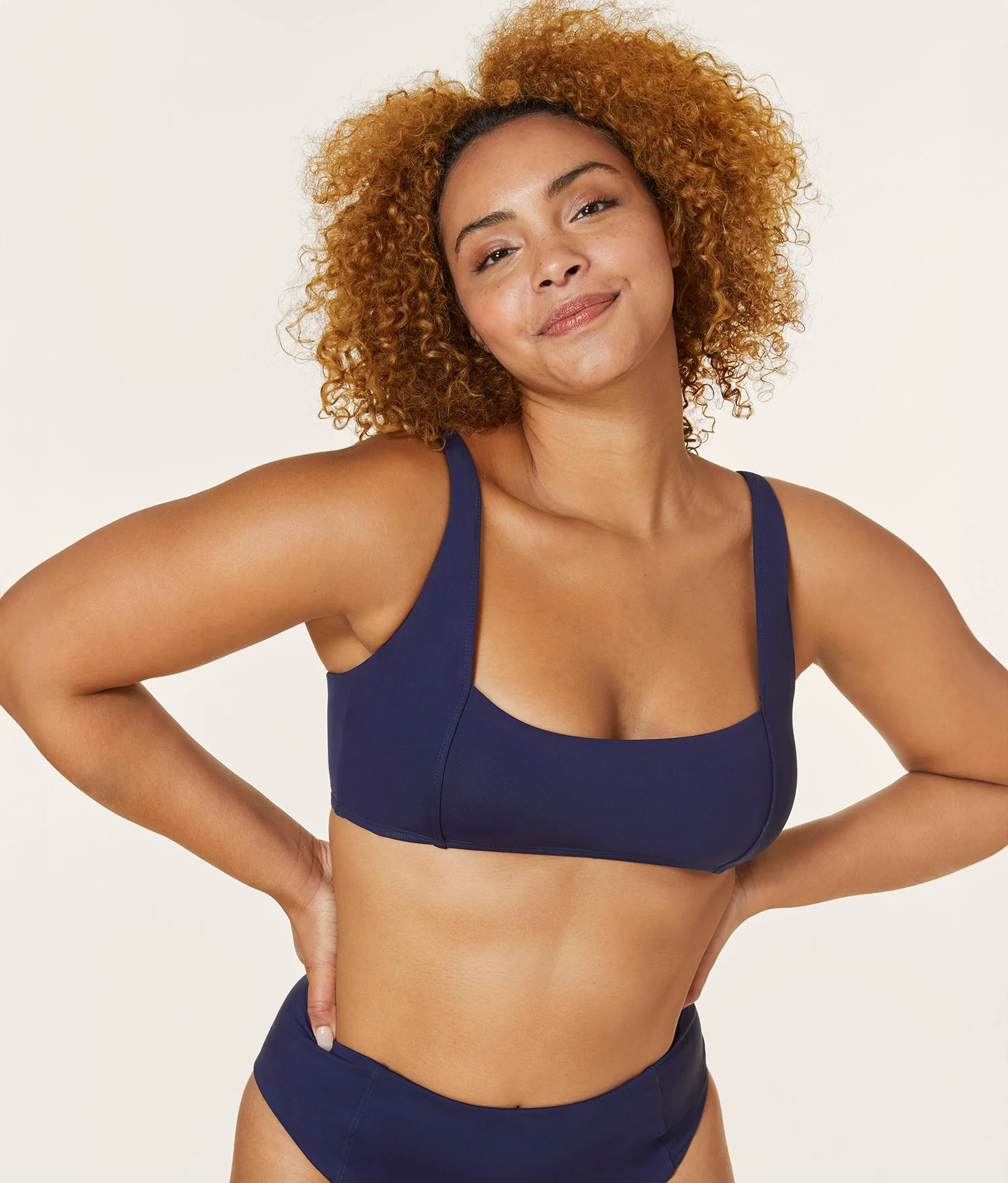 The Havana Bikini Top - Flat - Navy - Image 3
