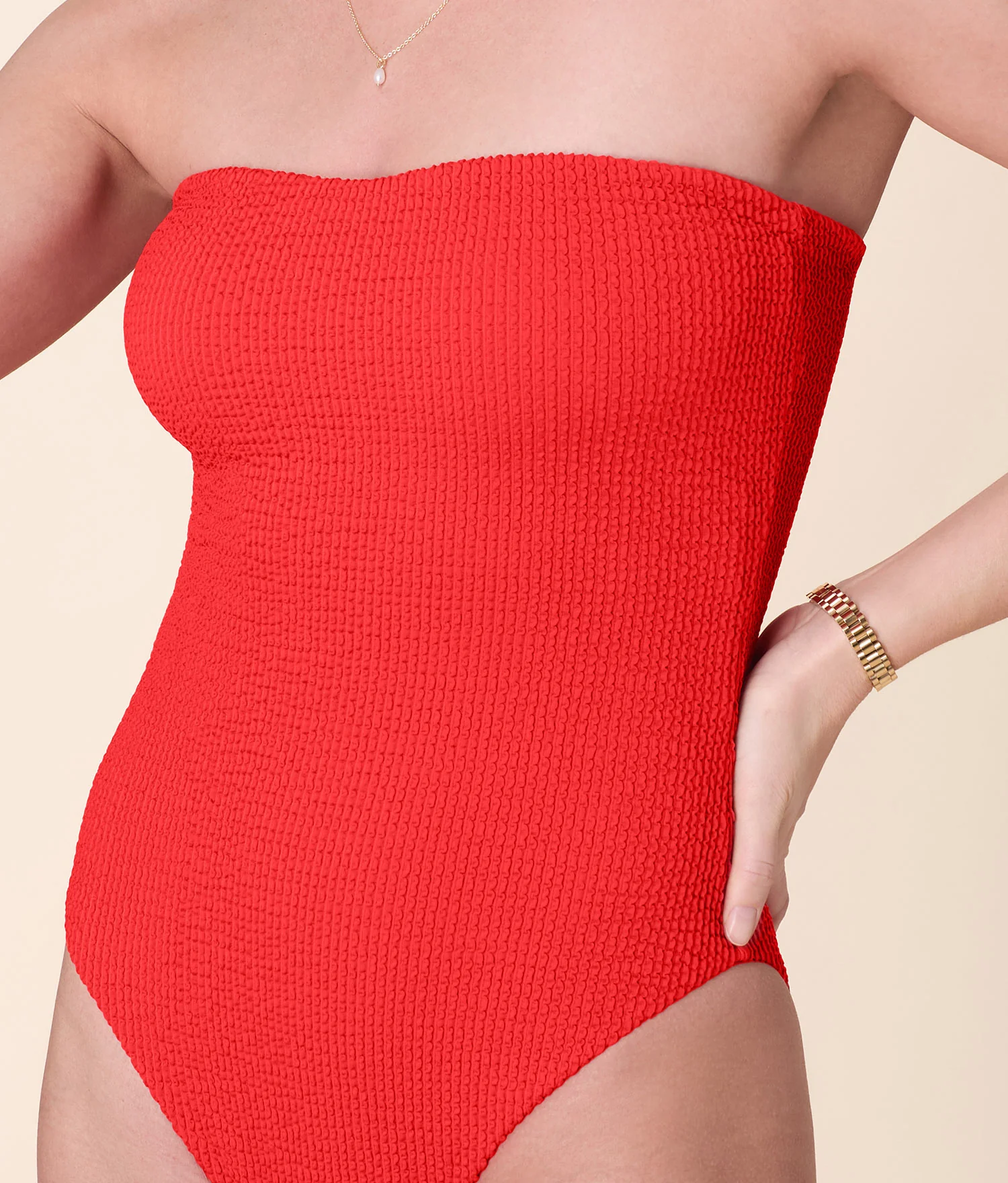 The Kauai One Piece - Seersucker - Firecracker - Long Torso - Image 5