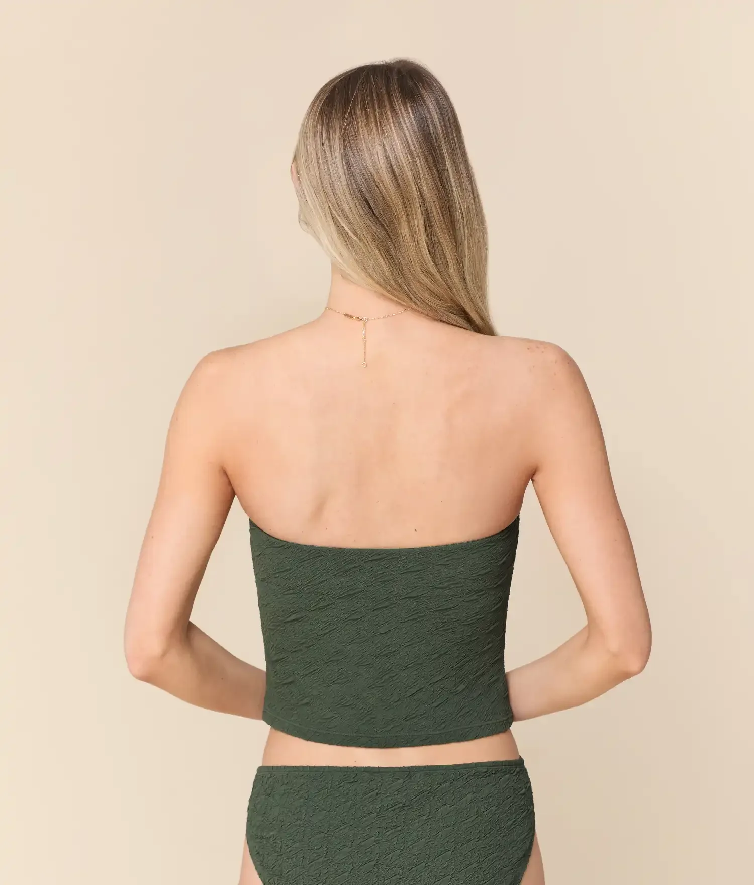 The Kauai Tankini - Textured Geo - Thyme - Image 2