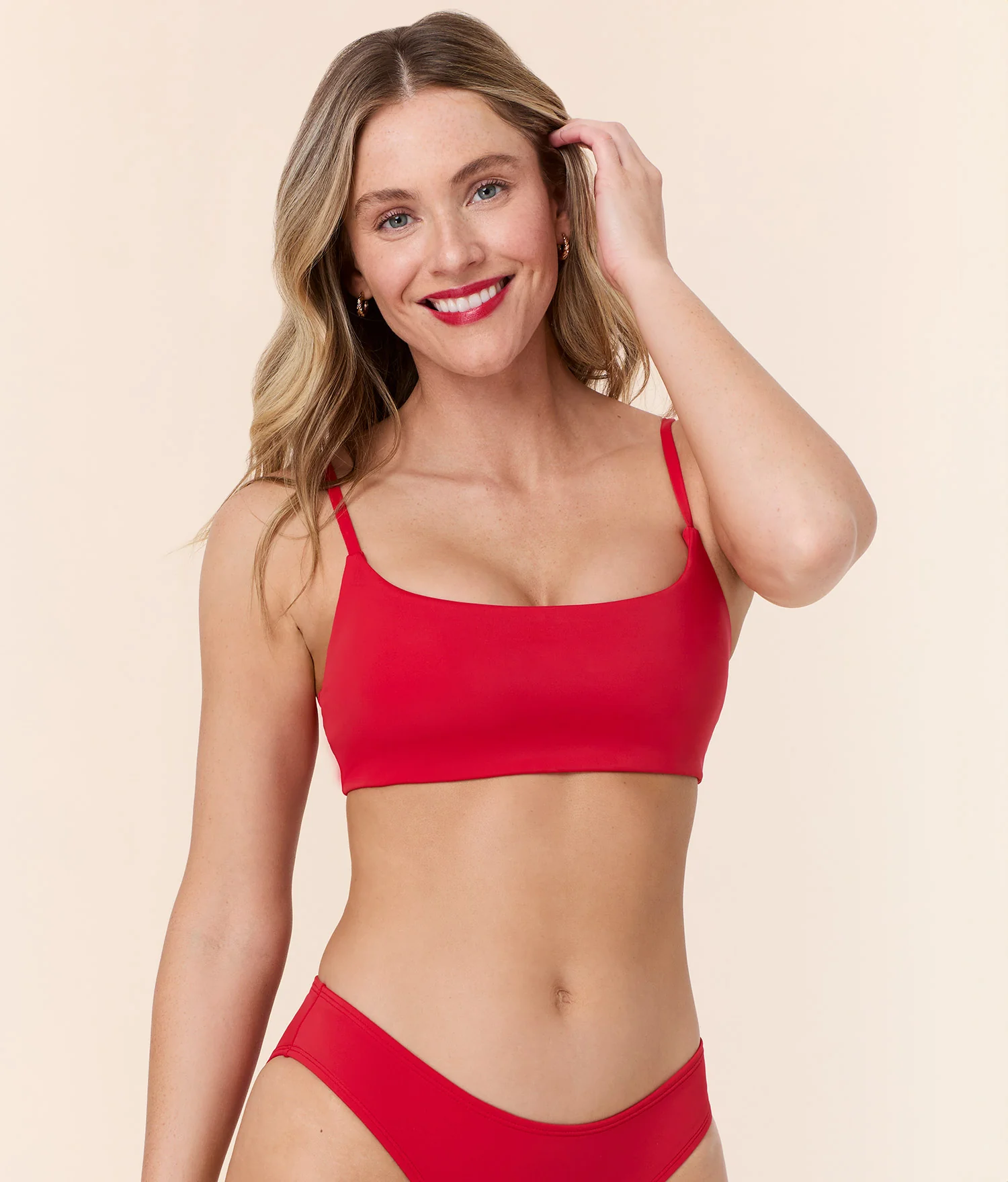 The Maui Bikini Top - Flat - Cherry Red - Image 2