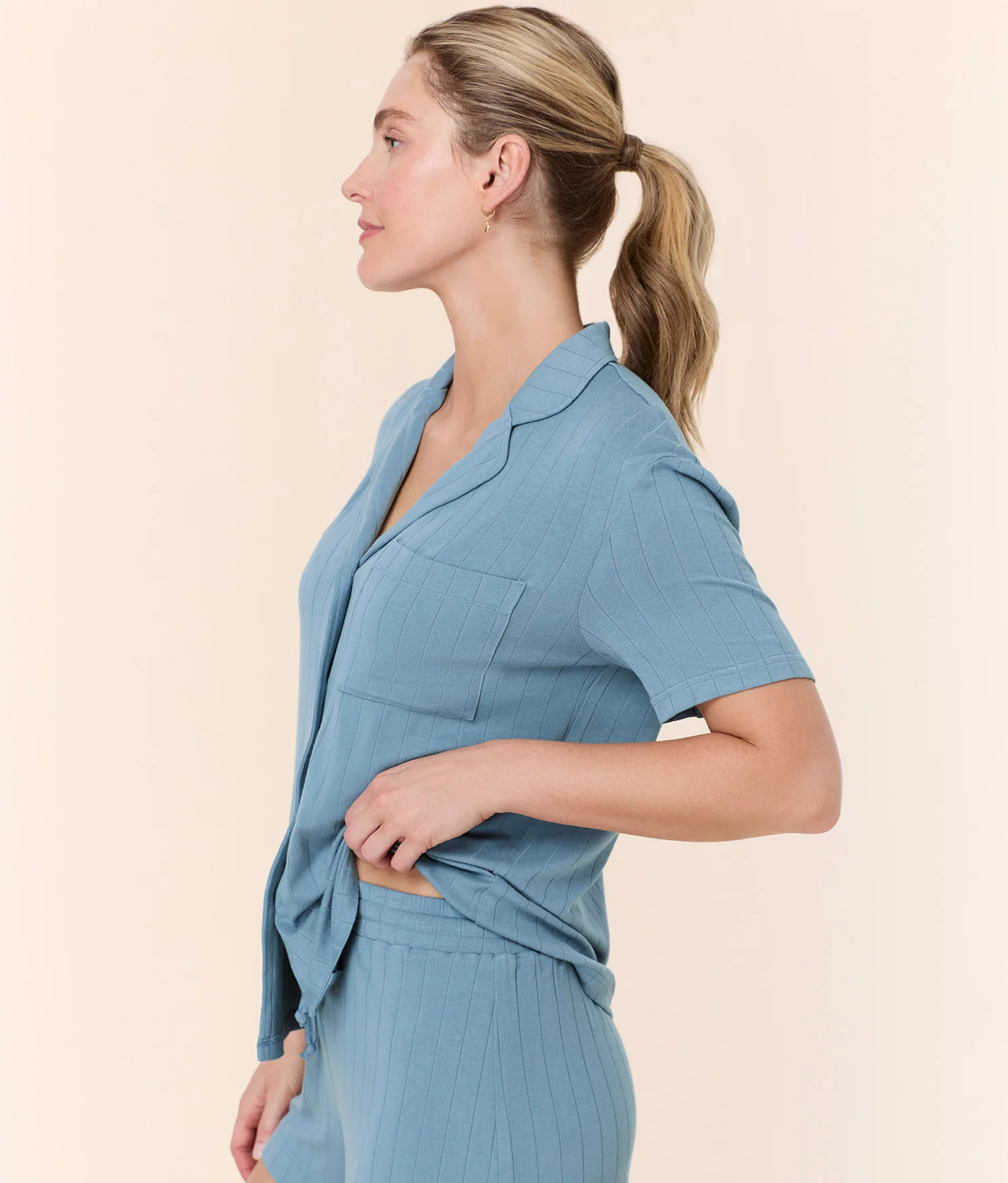 The Short Sleeve Button Up - Wide Rib - Infinity - Image 3
