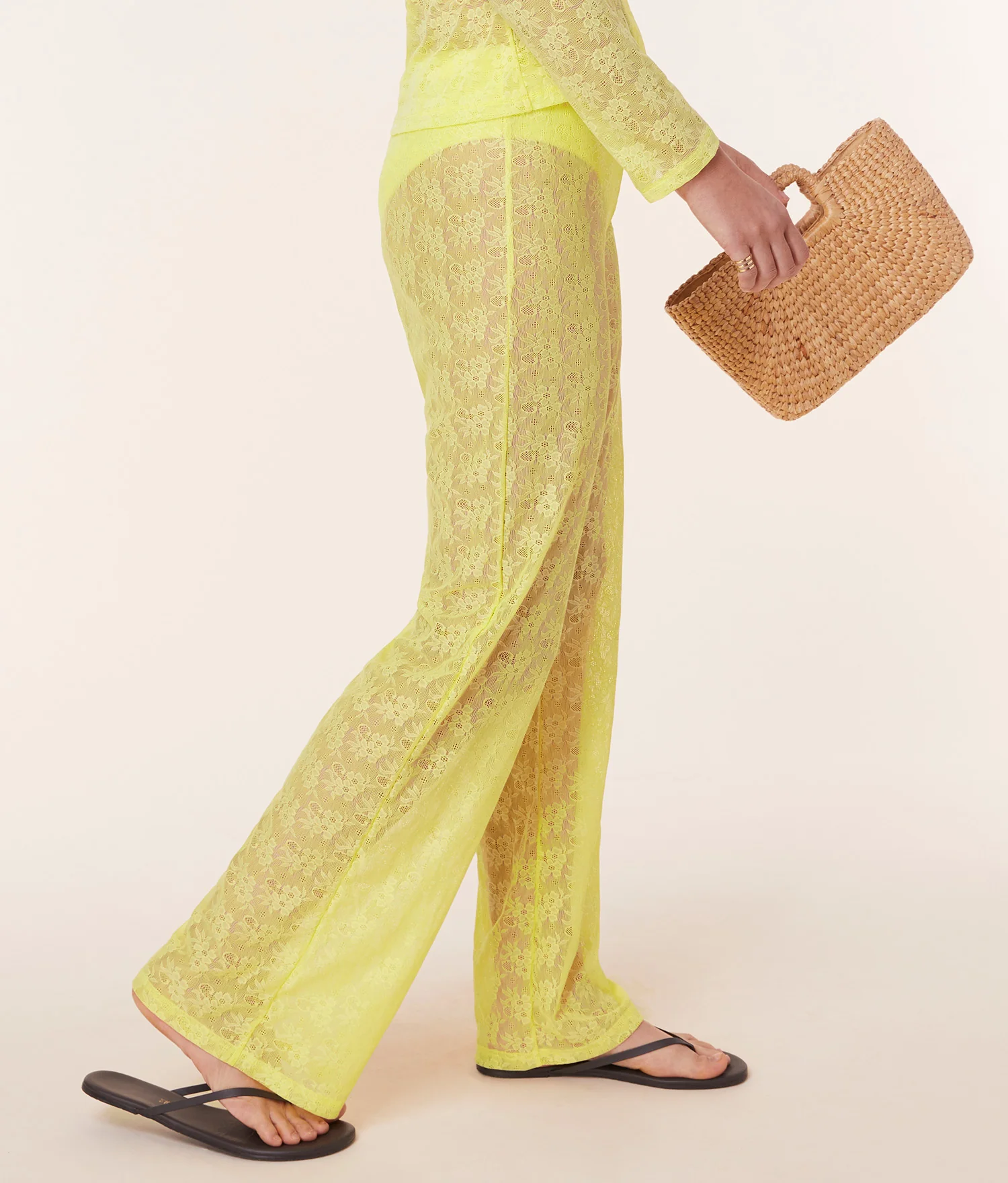 The Suva Pant - Floral Lace - Limeade - Image 3
