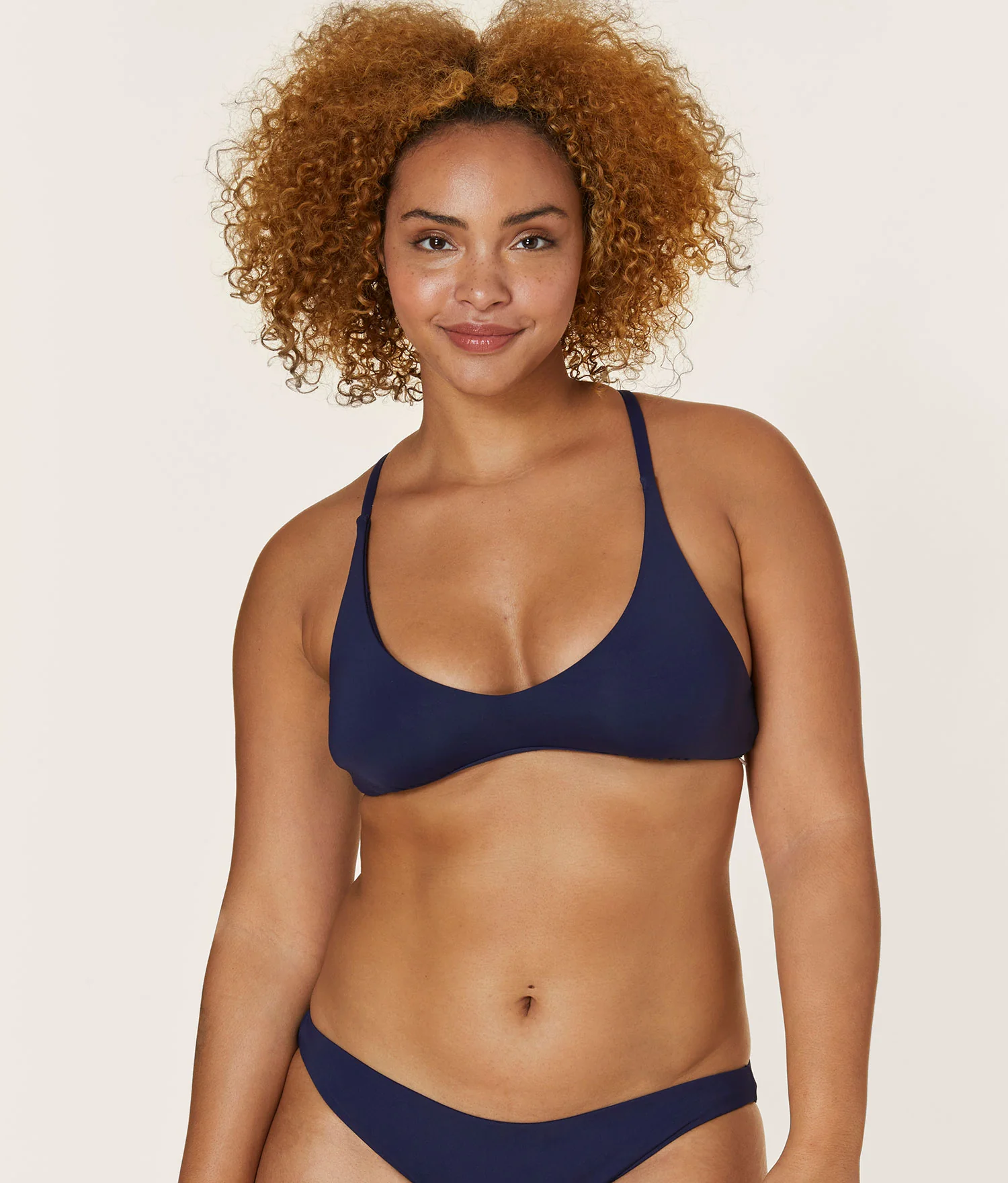The Valencia Bikini Top - Flat - Navy - Image 3