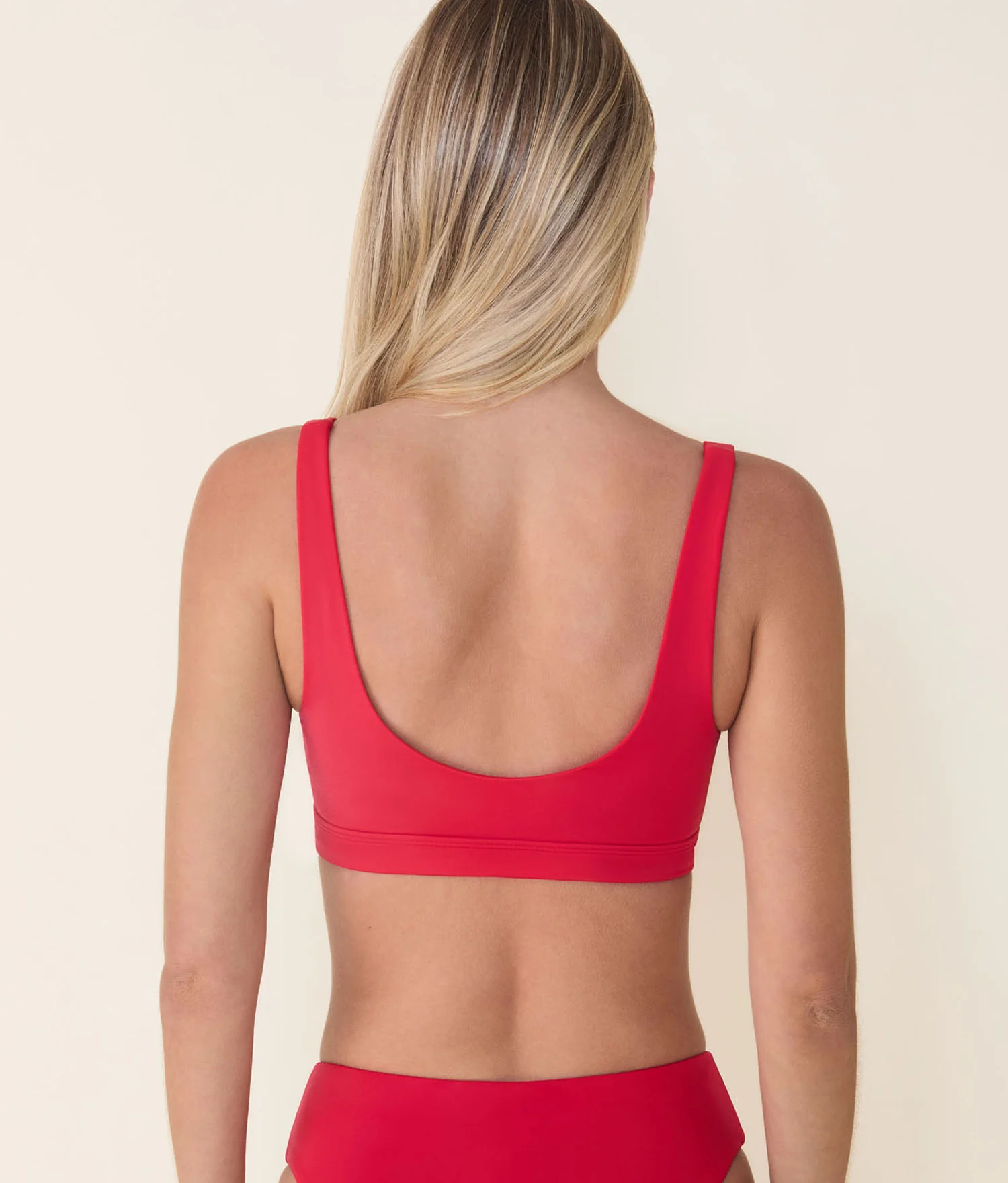 The Ventura Bikini Top - Flat - Cherry Red - Image 2