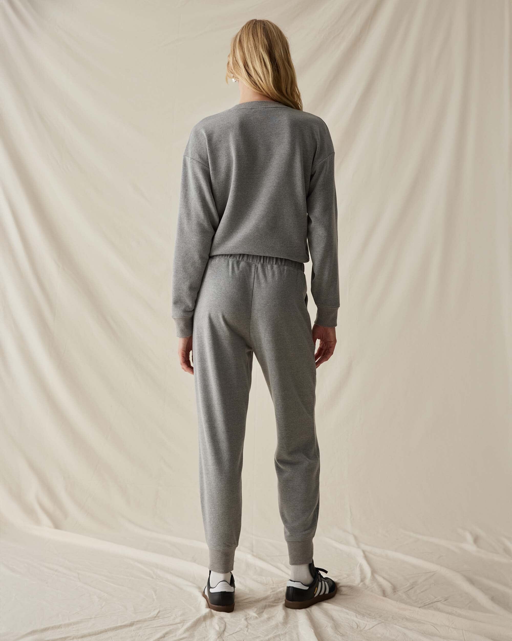Womens April Lightweight Sweatpant - French Terry - Grey - Image 3
