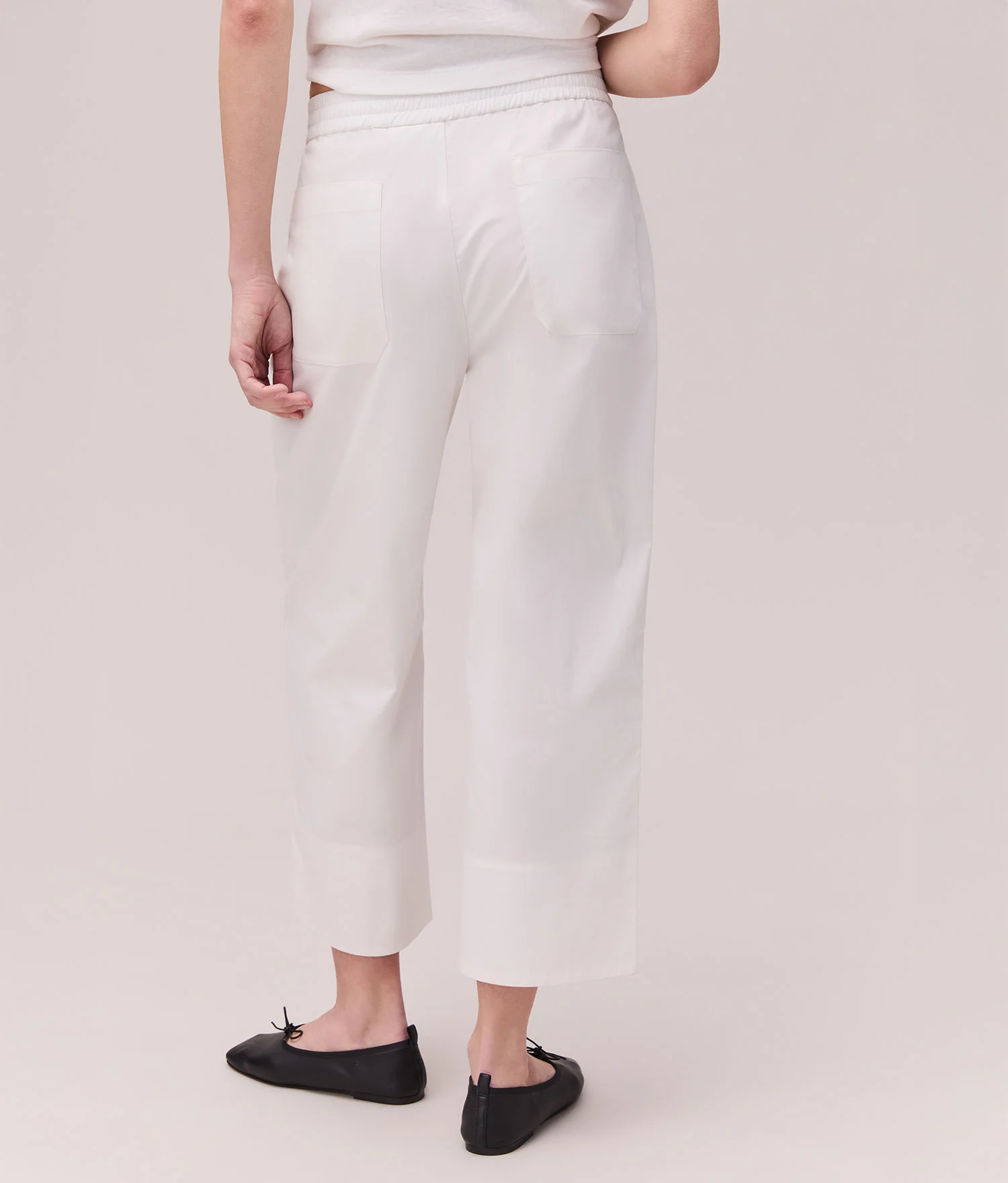 Womens Cotton Poplin Street Pant - Cotton Poplin - Coconut Milk - Image 2