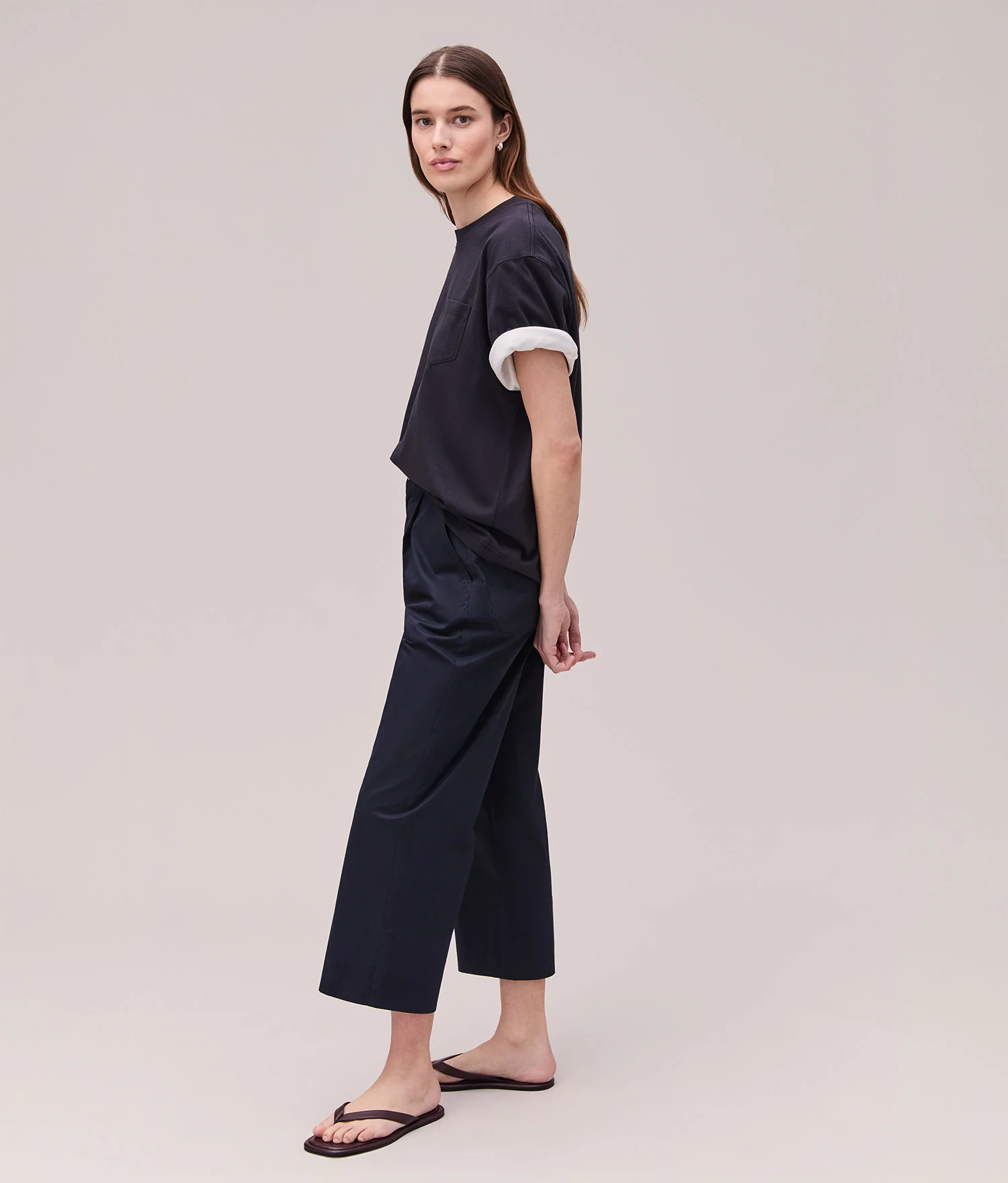 Womens Cotton Poplin Street Pant - Cotton Poplin - Evening Blue - Image 3