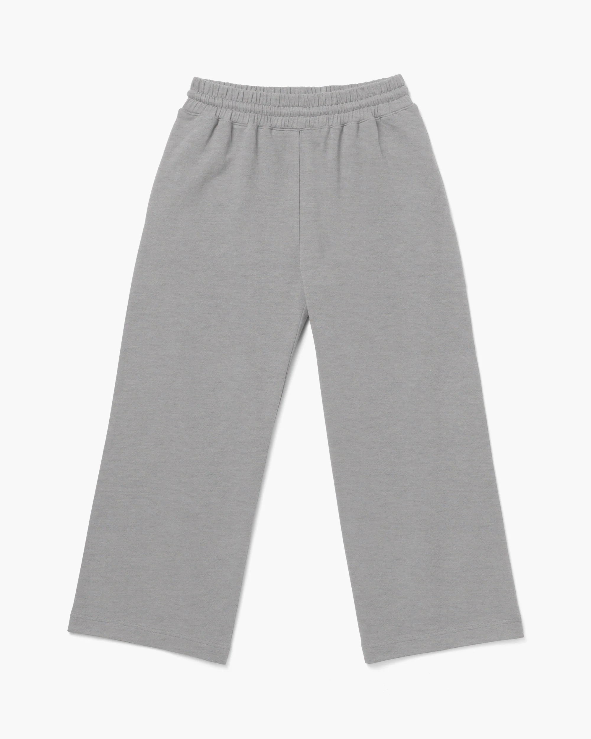 Womens Recycled Fleece Wide Leg Pant - Recycled Fleece - Heather Grey - Image 5