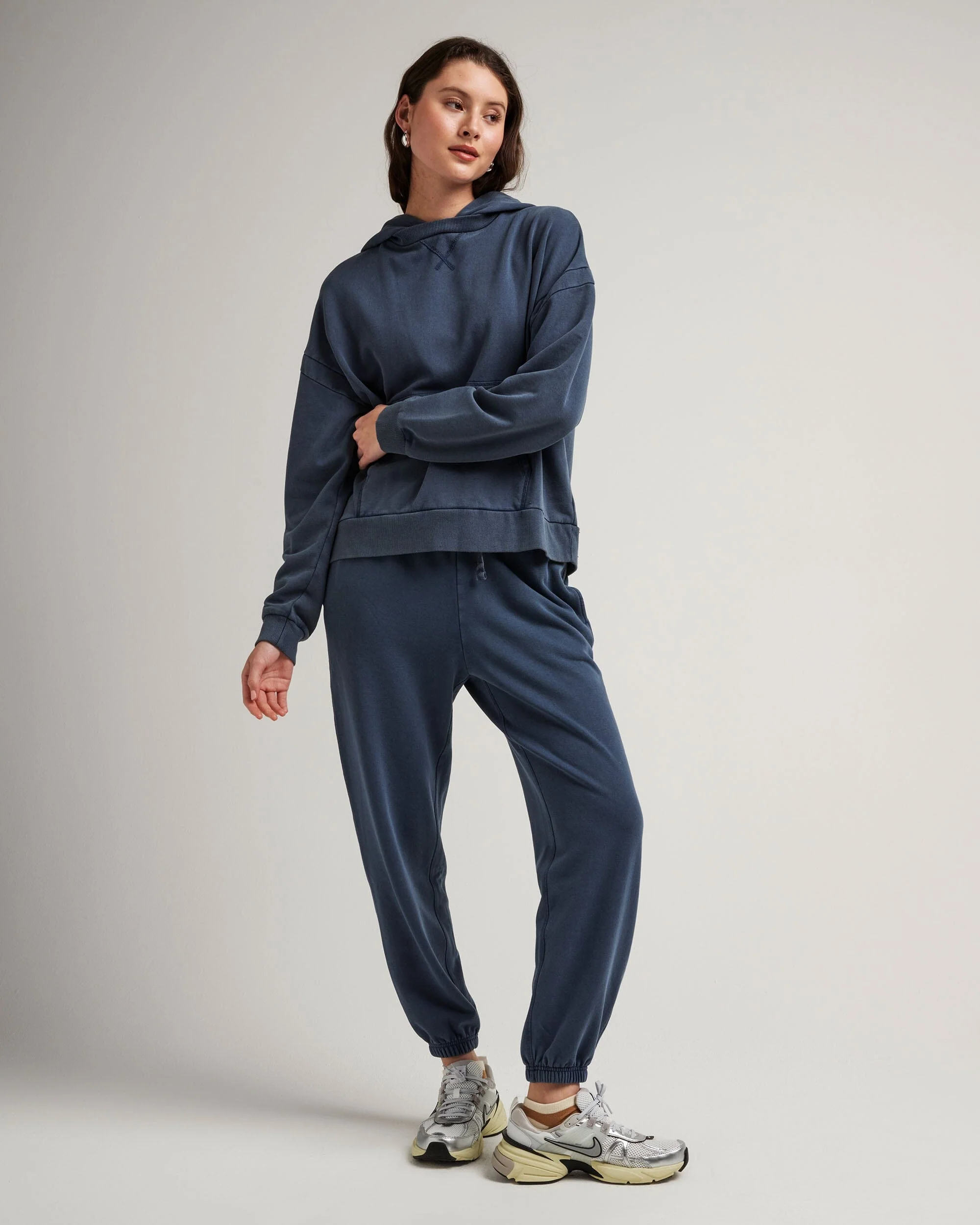 Womens Recycled Fleece Classic Sweatpant - Recycled Fleece - Mineral Moonlit Ocean - Image 2