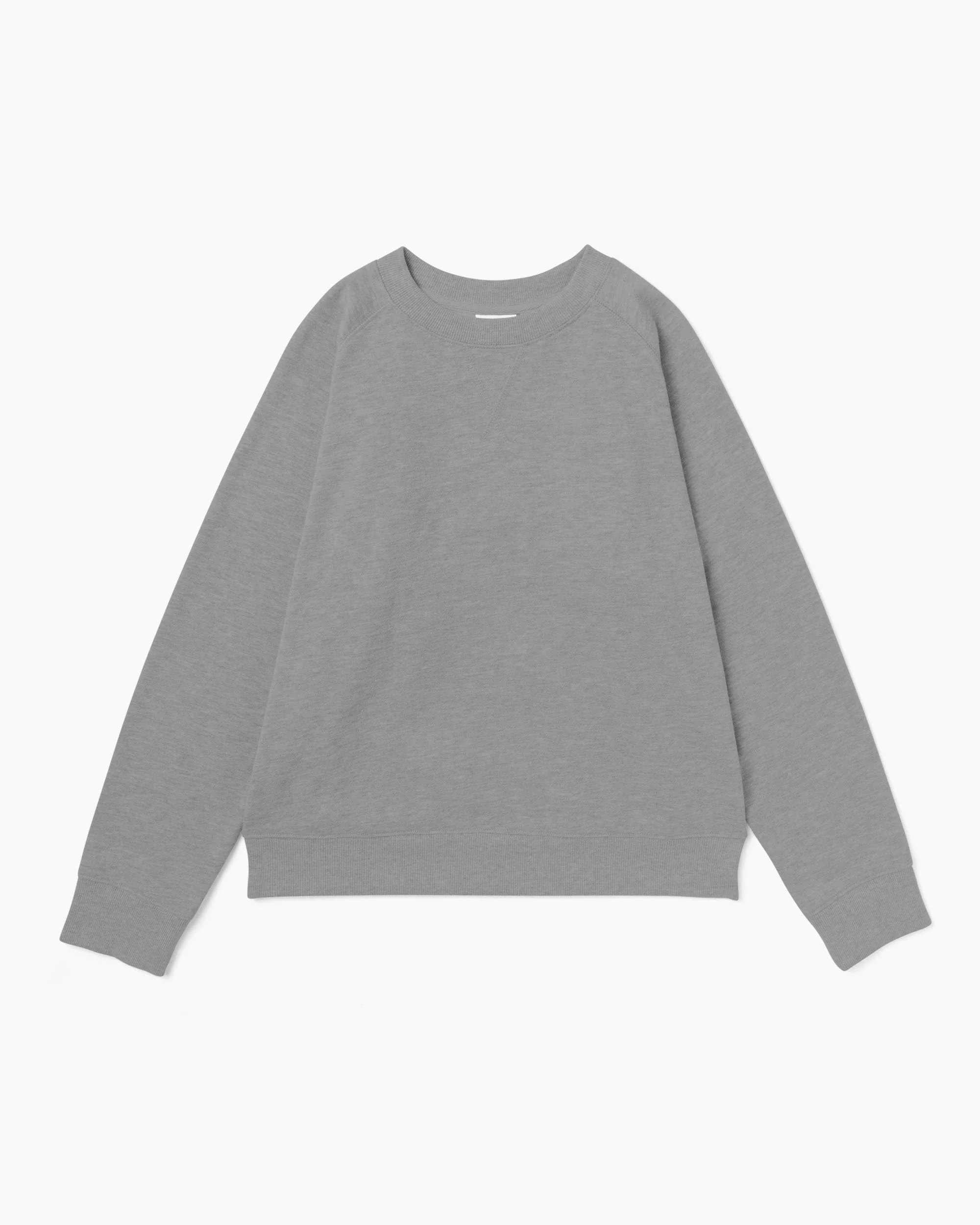 Womens Recycled Fleece Sweatshirt - Recycled Fleece - Heather Grey - Image 5