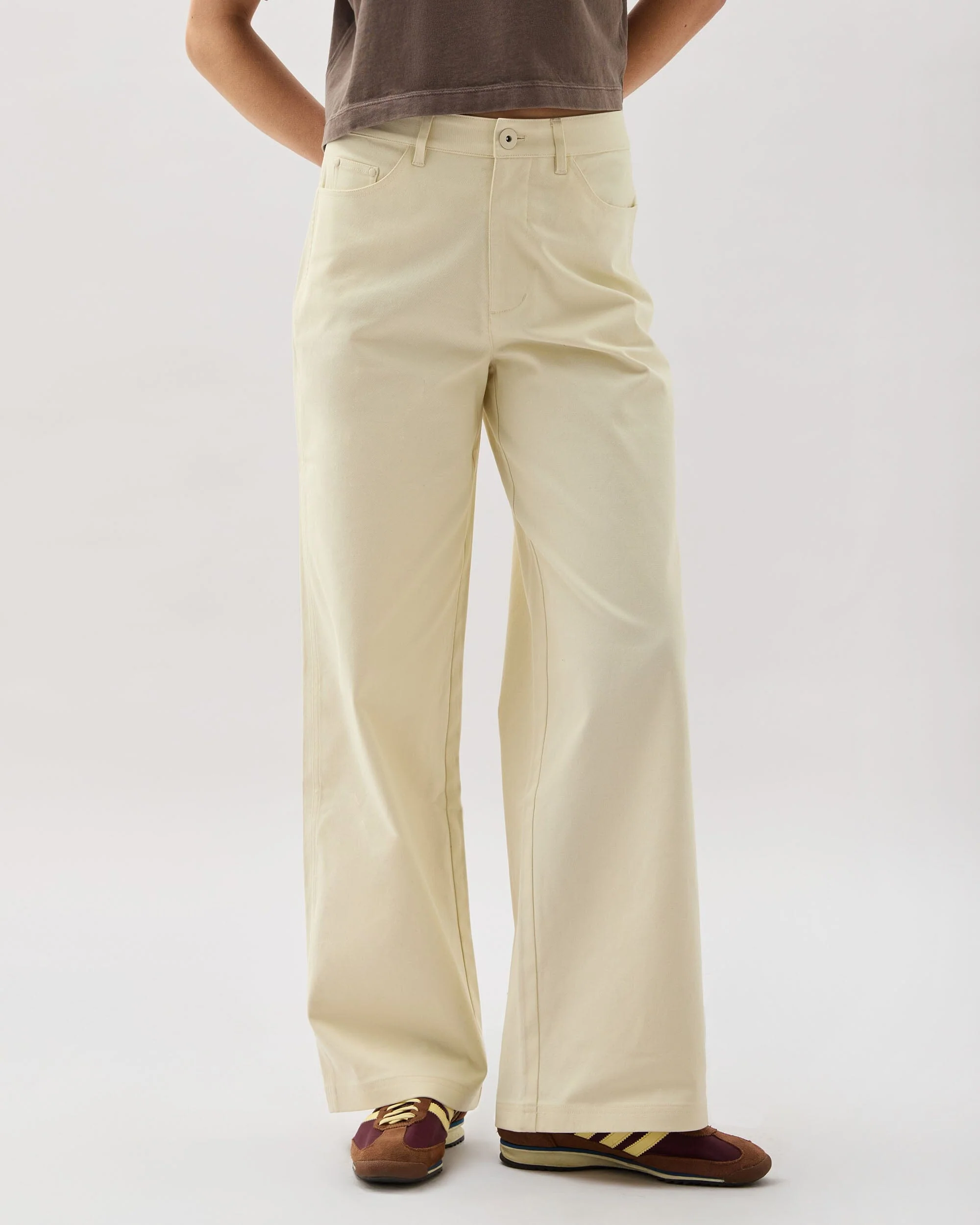 Womens Tracy Twill Pant - Stretch Cotton Twill - Bone