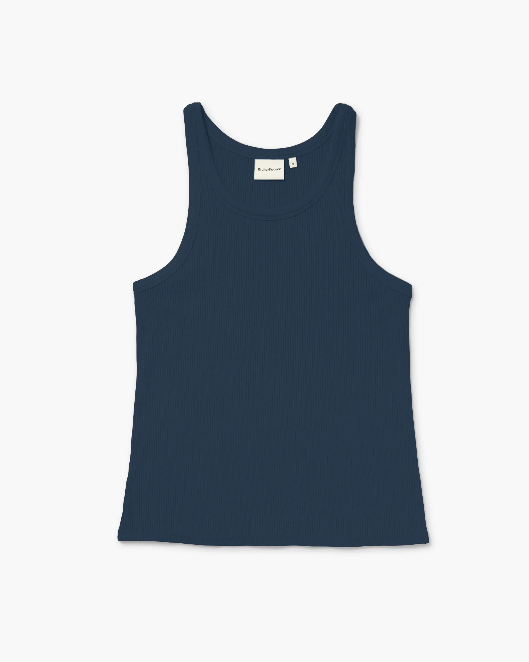 Womens Vintage Rib Tank - Lyocell Rib Knit - Moonlit Ocean - Image 5